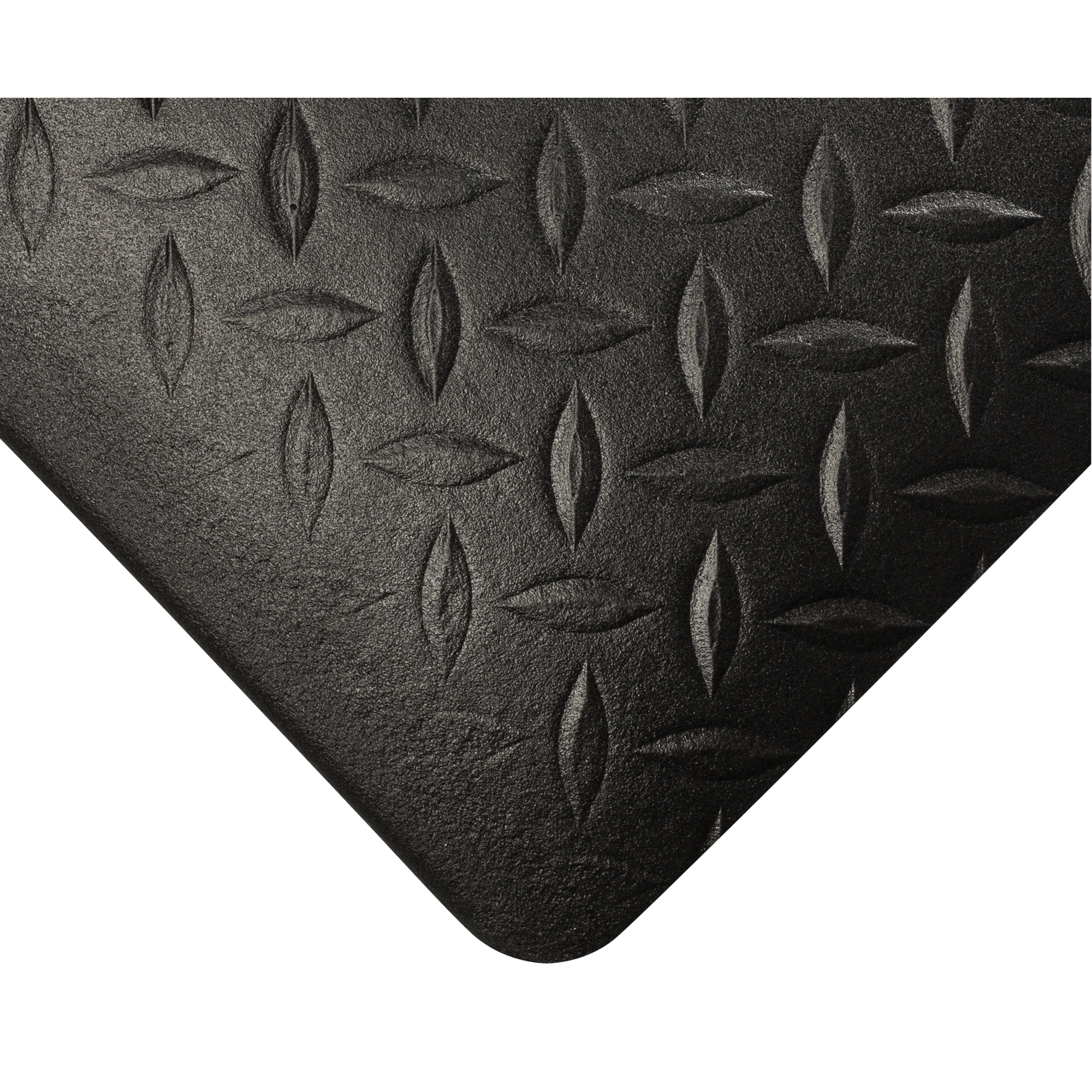 Tapis Tuf Sponge No 452, Losange, 3' x 5' x 1/2", Noir, Éponge en PVC