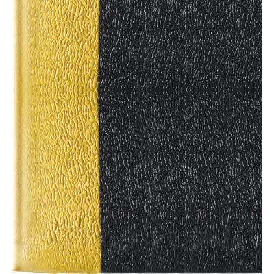 Tapis Ultra-Tred ArmorCote No 440, Texturé, 2' x 3' x 3/8", Noir/Jaune, Polyuréthane/Éponge en PVC