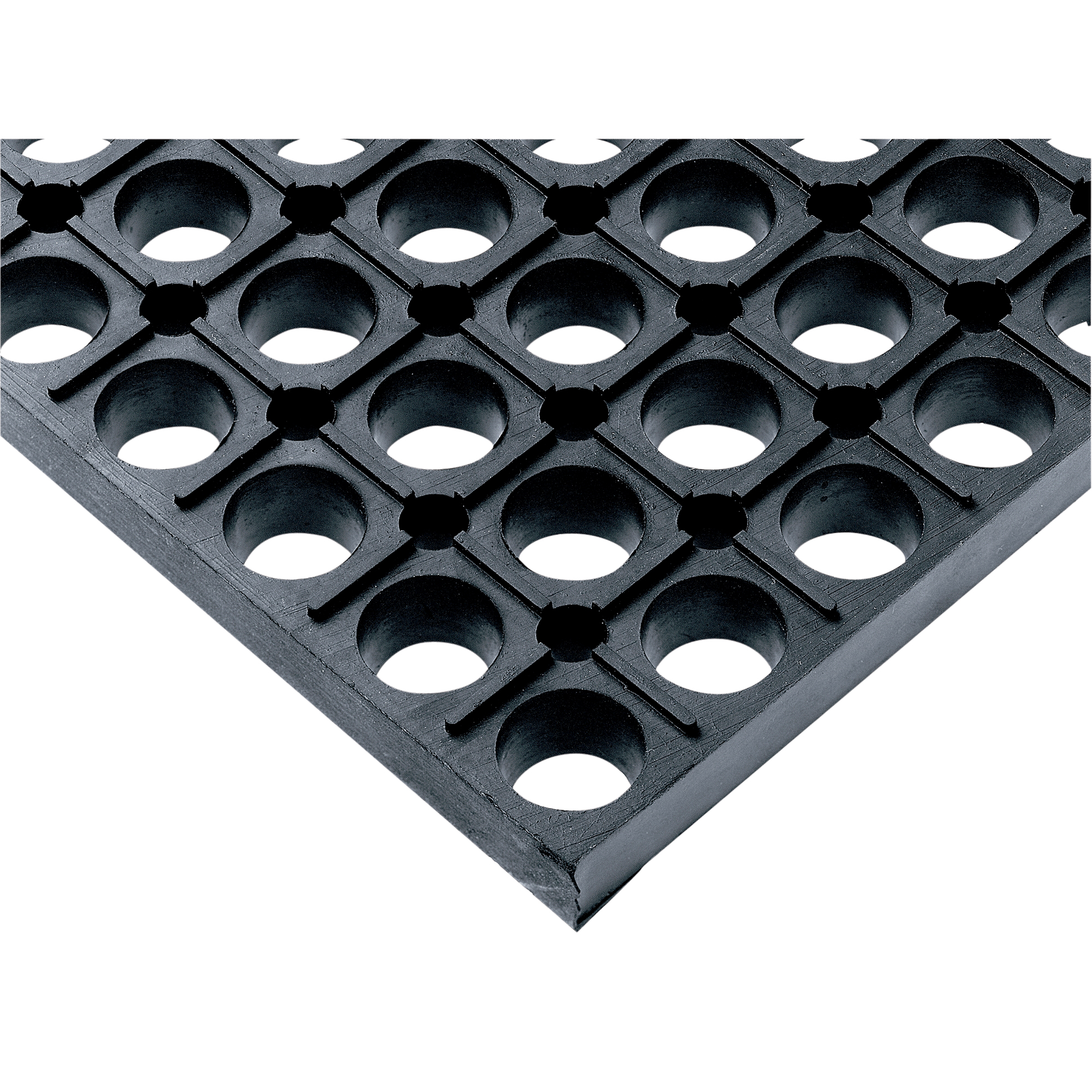 Tapis WorkSafeMD No 477, À fentes, 2' x 3' x 7/8", Noir, Caoutchouc naturel