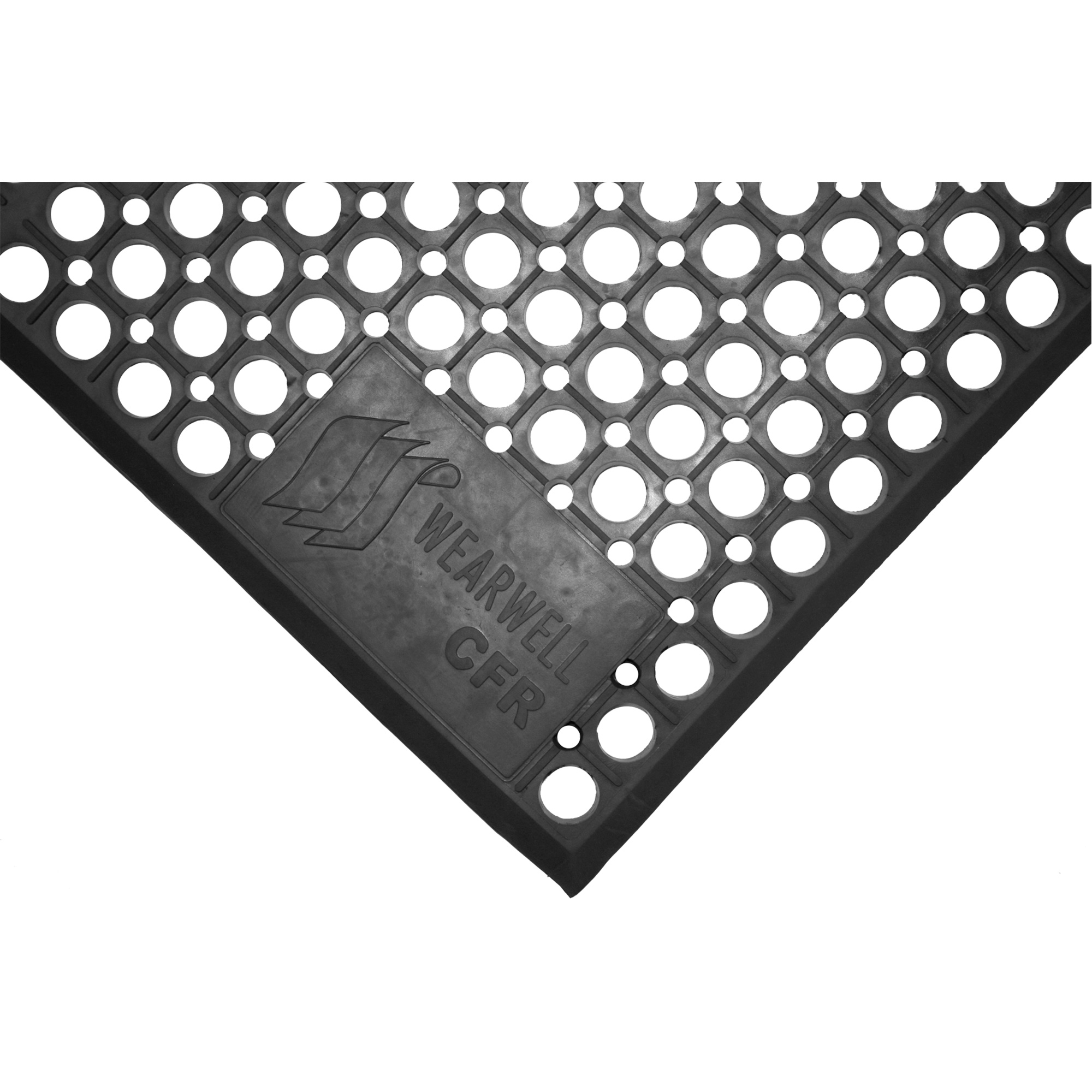 Tapis WorkSafeMD léger No 478 RLC, À fentes, 3' x 10' x 1/2", Gris, Caoutchouc