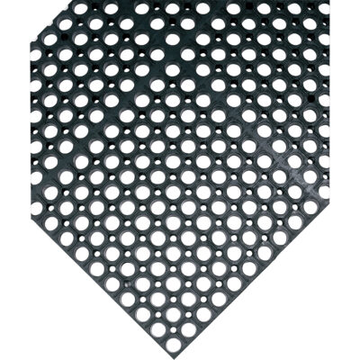 Tapis WorkSafeMD No 477, À fentes, 3' x 5' x 7/8", Noir, Caoutchouc naturel