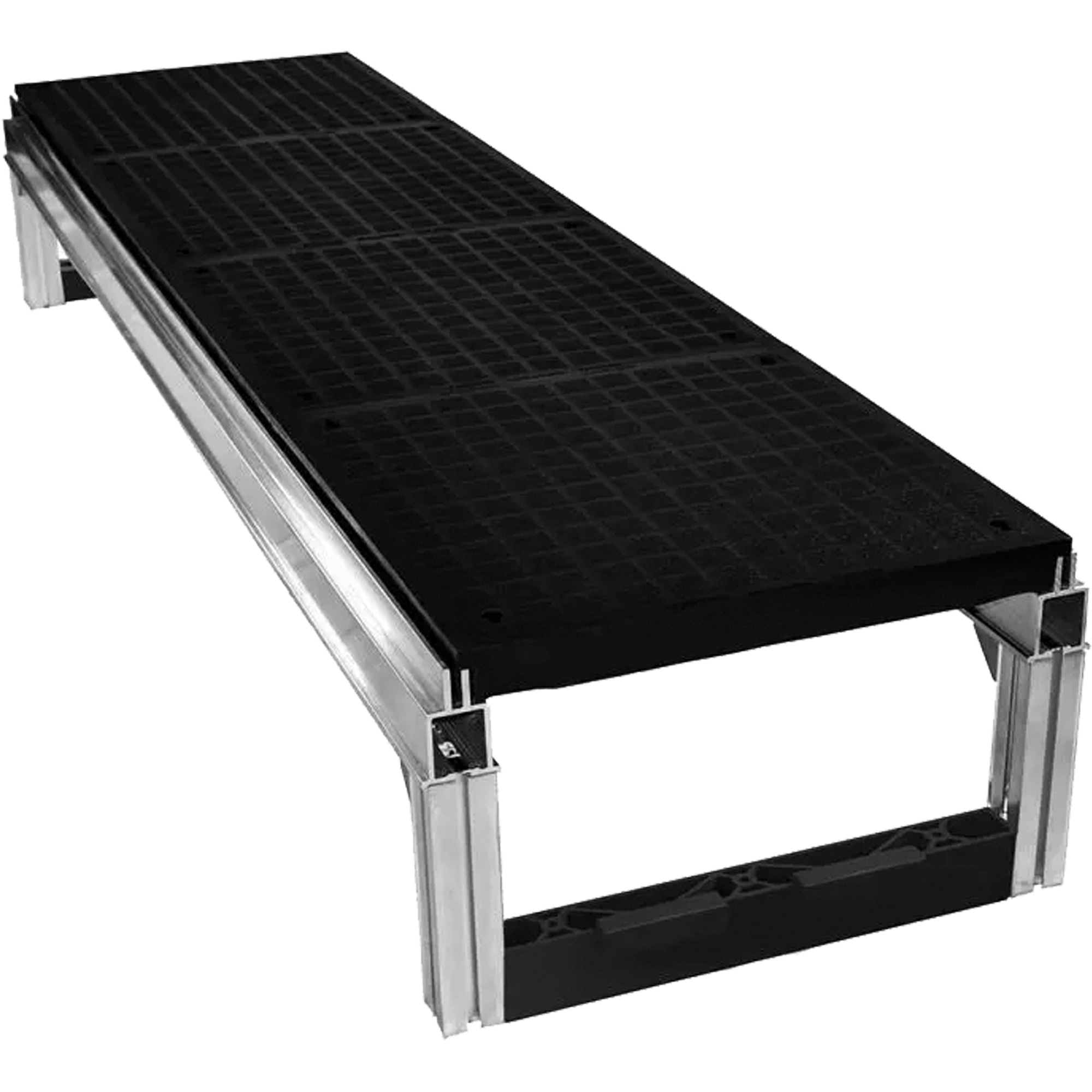 Trousse de plateforme de travail modulaire en aluminium lisse FOUNDATIONMC, 18" la x 72" pr, Capacité de 400 lb, Entièrement soudé