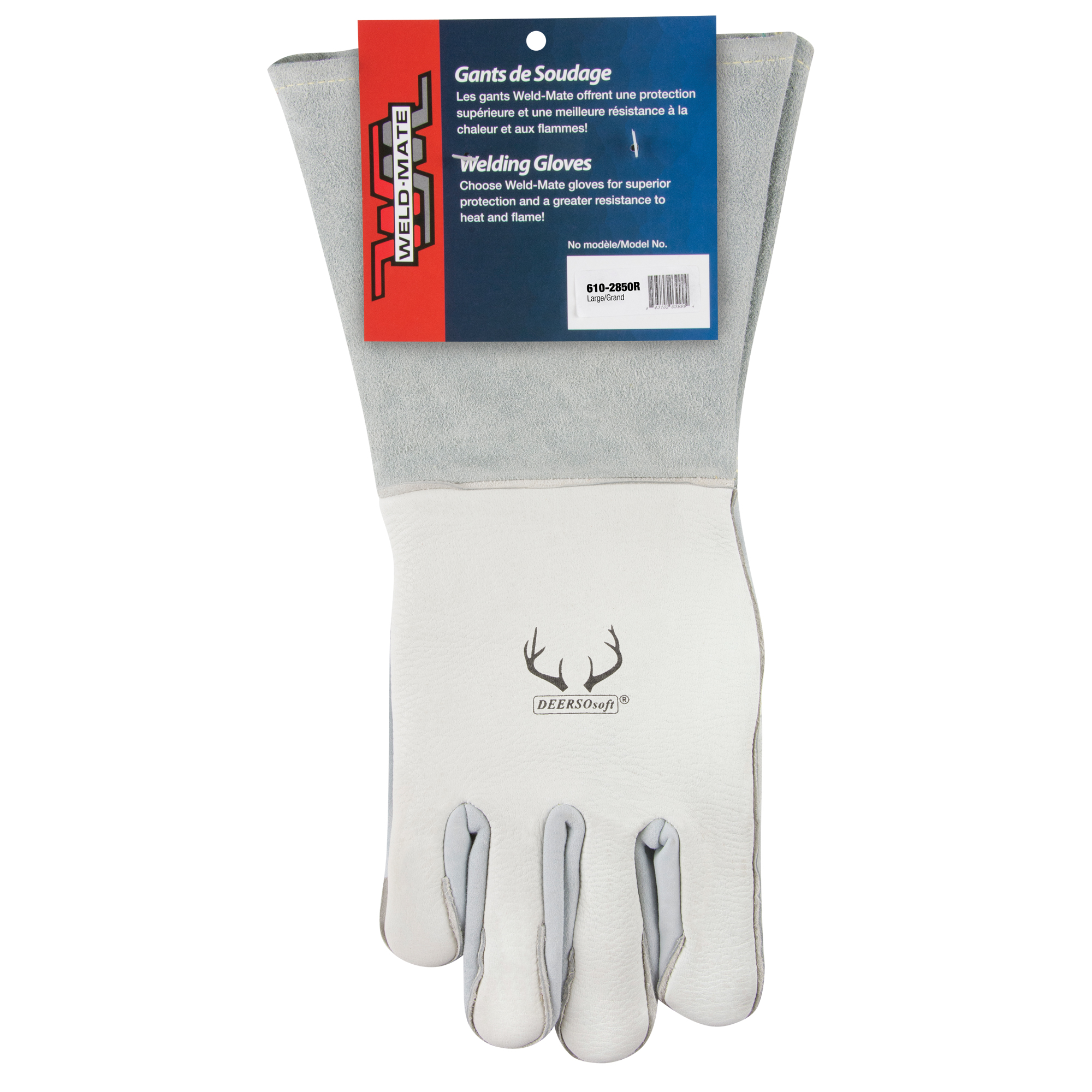 Gants de soudage ComfoflexMD, Cuir de daim refendu, Taille Grand