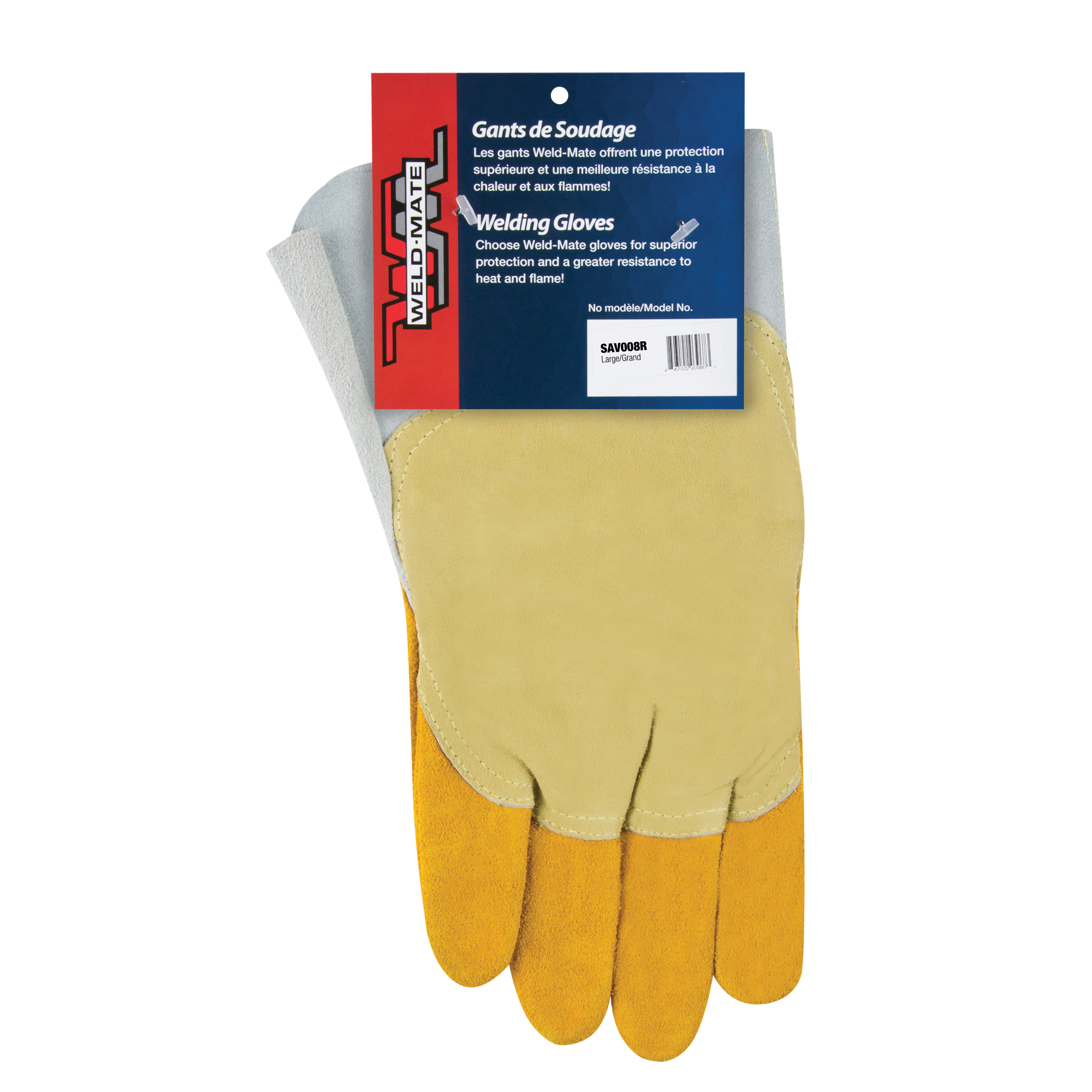 Gants de soudage pour pipelinier, Cuir de vache refendu, Taille Grand