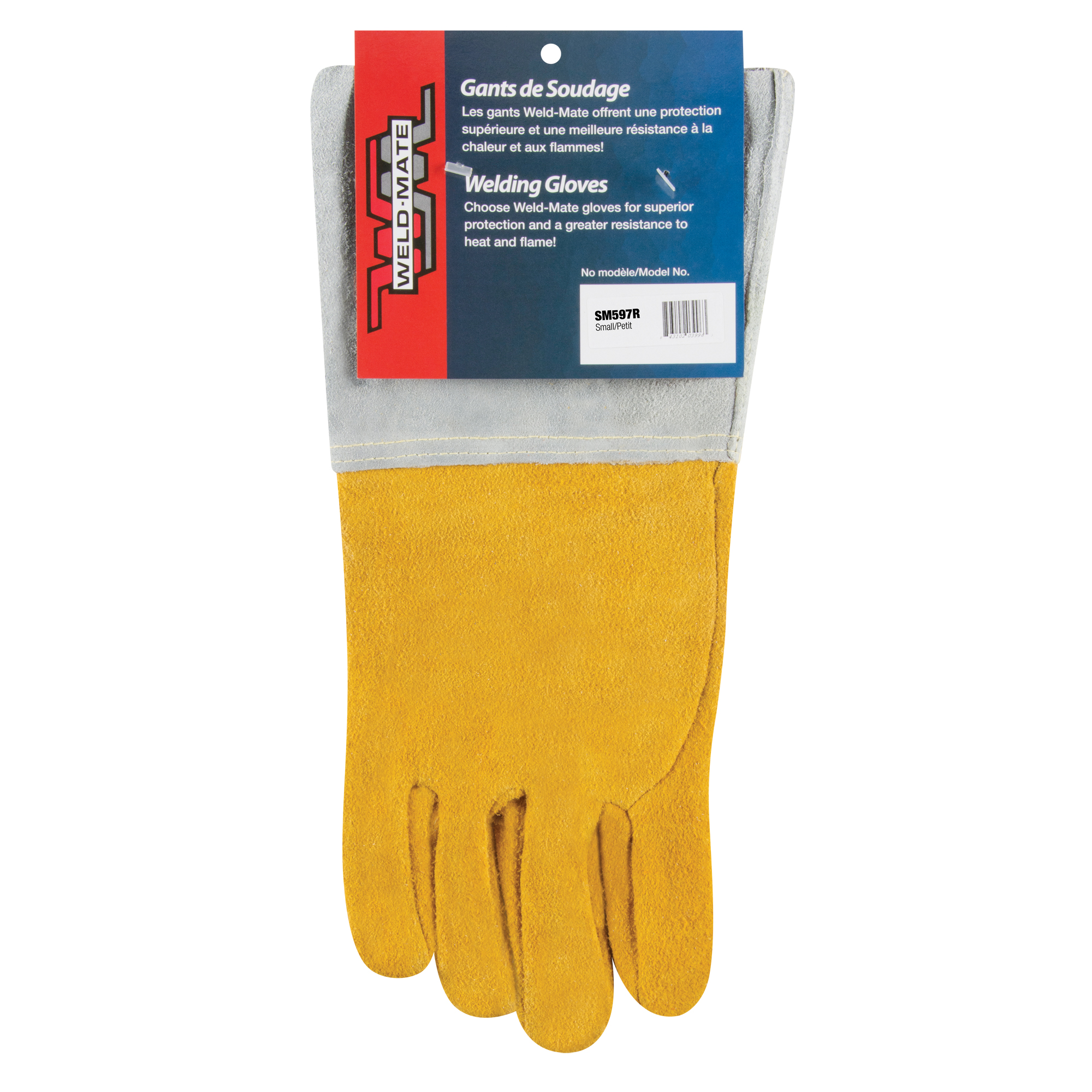 Gants de soudage TIG à ajustement supérieur, Cuir de daim refendu, Taille Petit