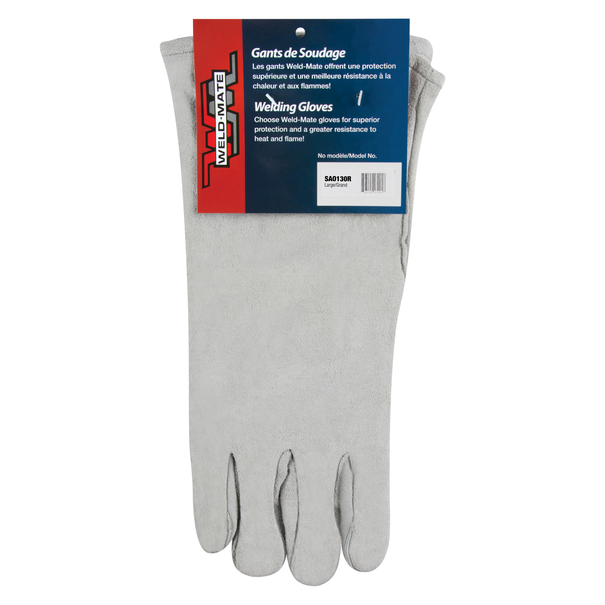 Gants de soudeur d'usage standard, Cuir de vache refendu, Taille Grand