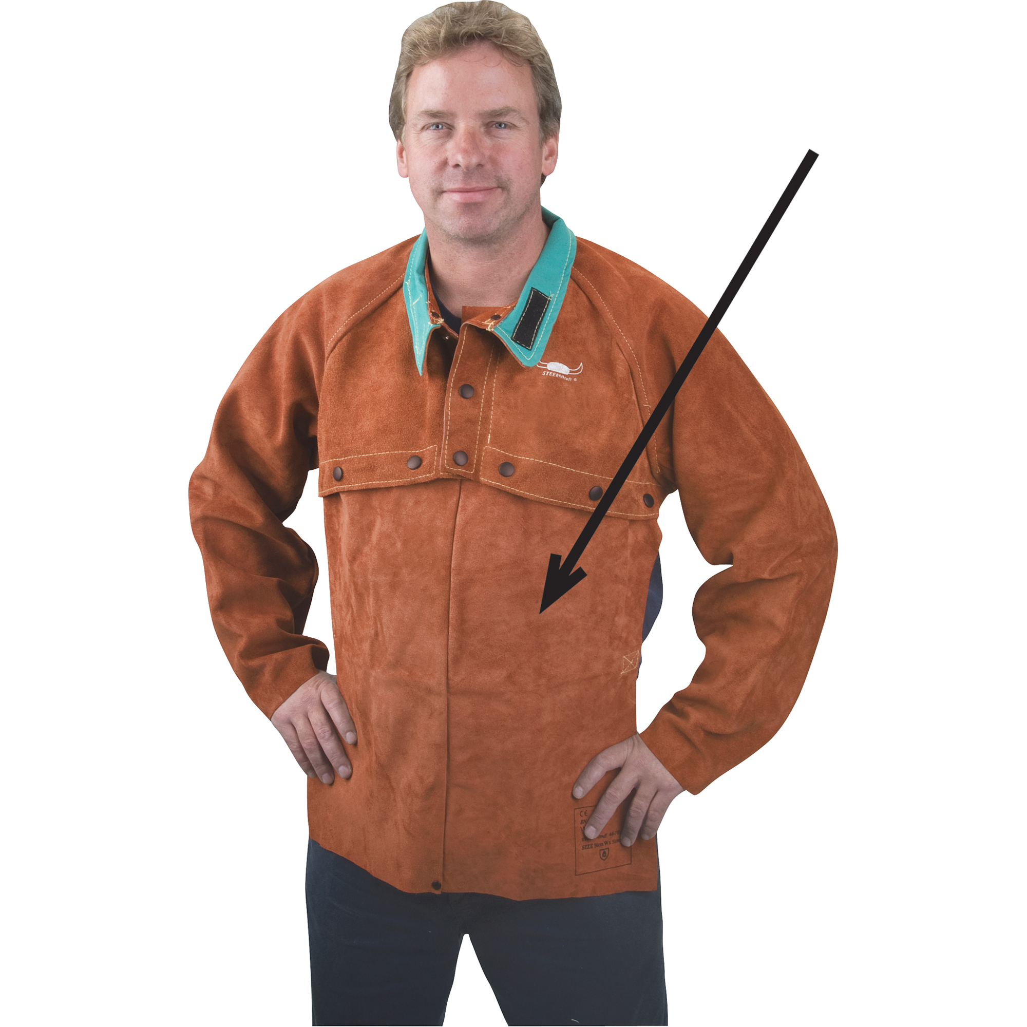 Tablier en cuir, 14" lo, Lava BrownMC