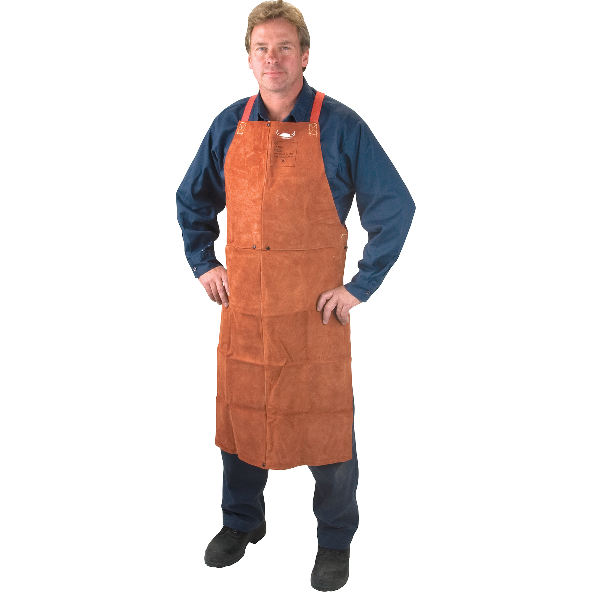 Tablier en cuir, Salopette, 36" lo, Lava BrownMC