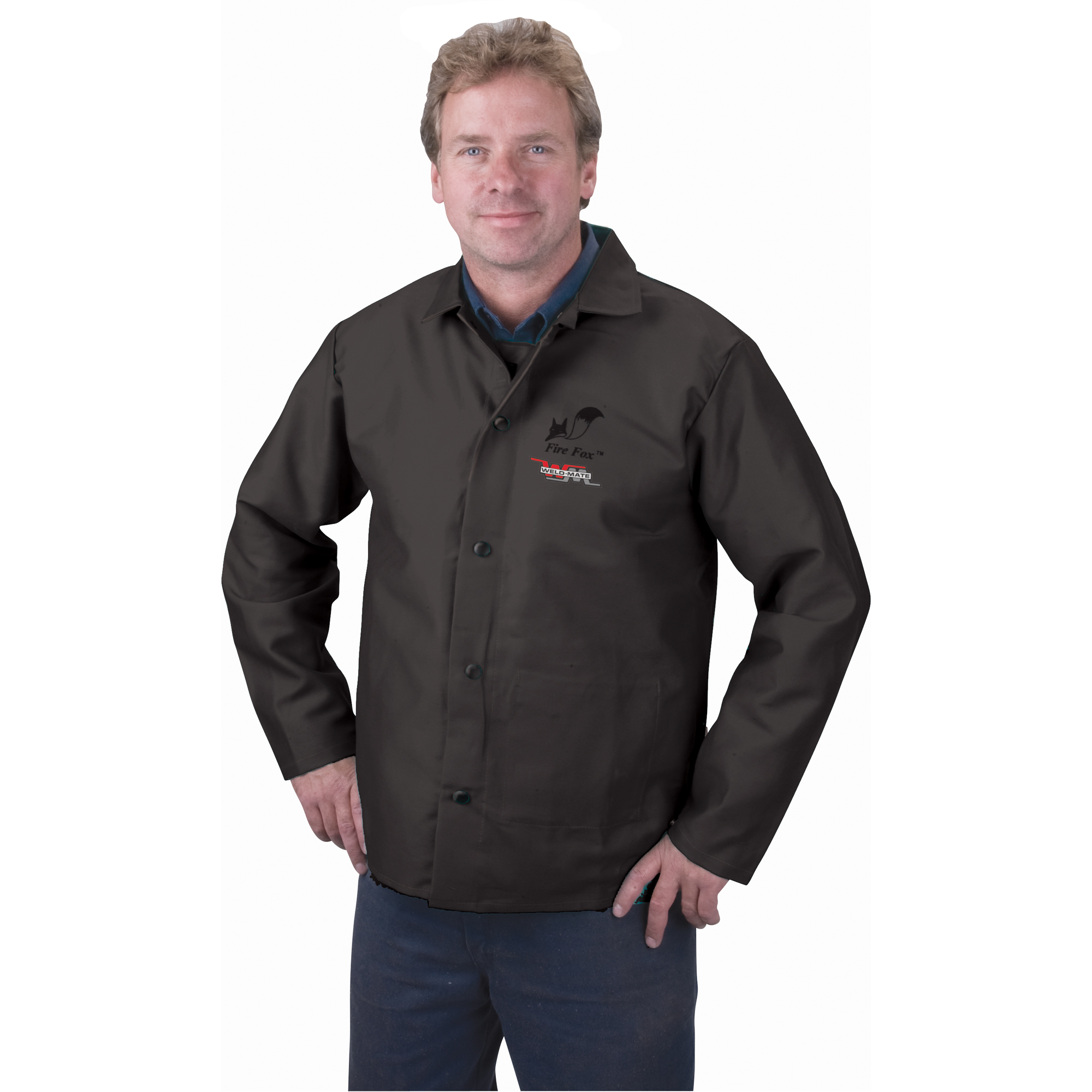 Veste ignifugée, Coton, Grand, Noir