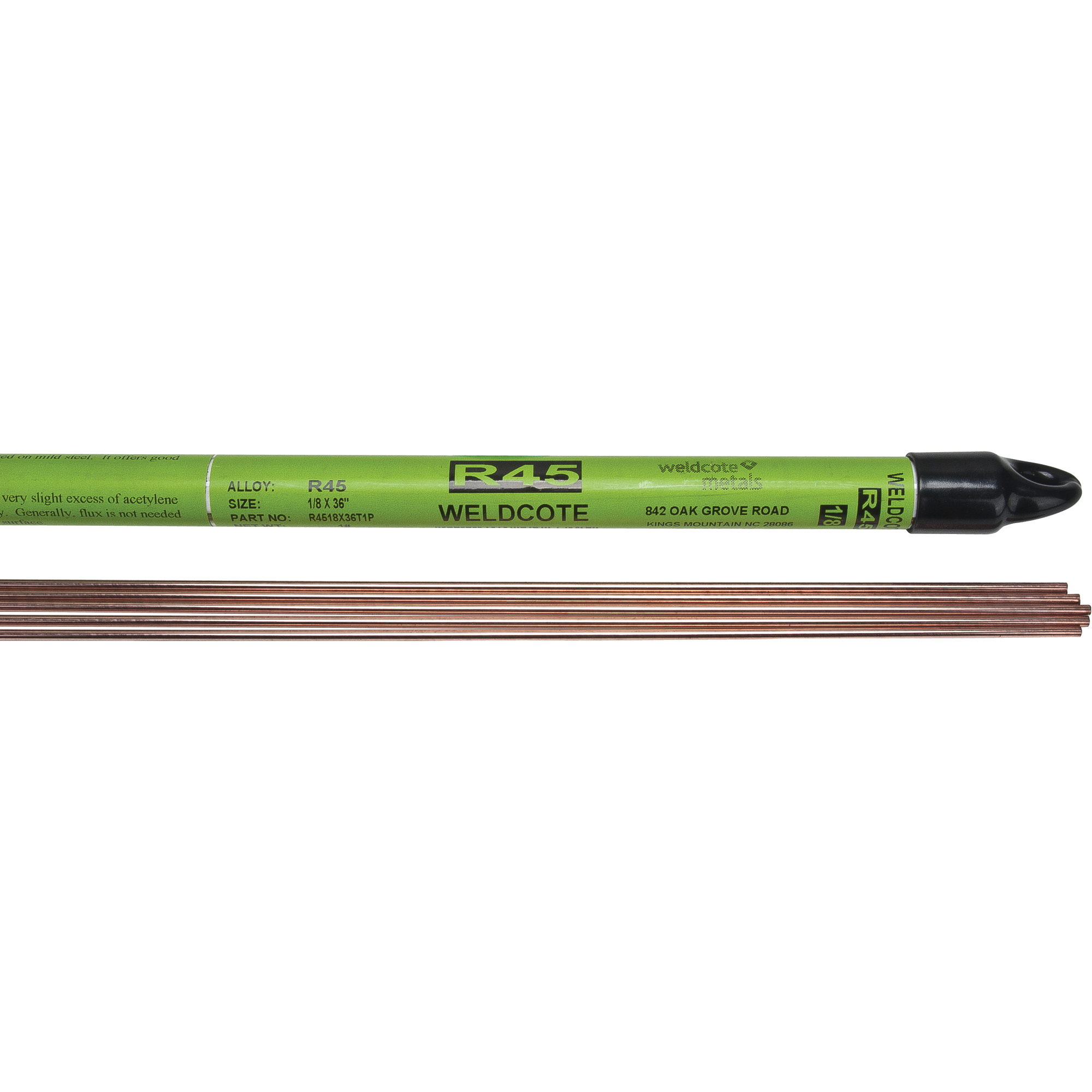 Baguettes pour soudage TIG en longueurs de 36", 1/16", Acier doux