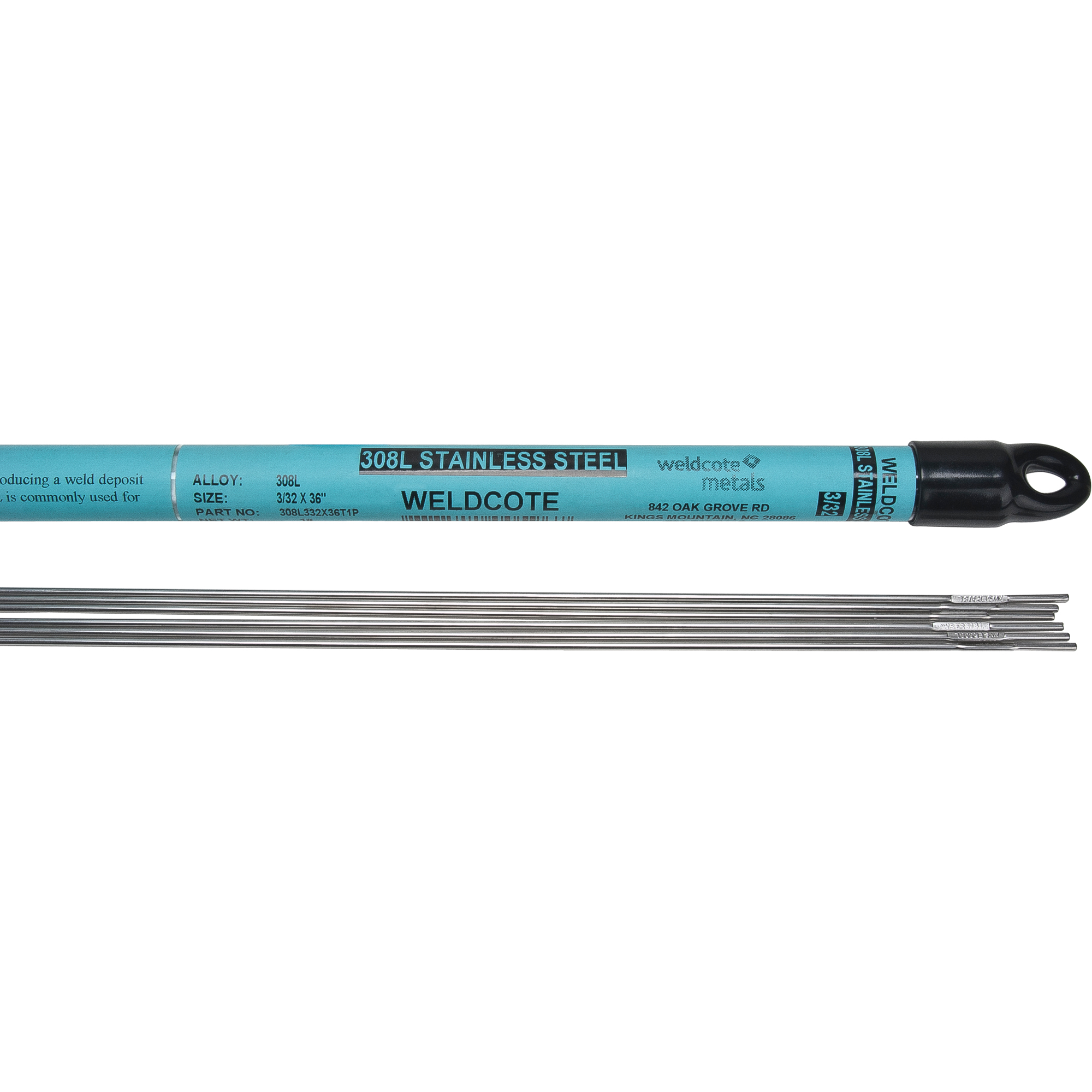 Baguettes pour soudage TIG en longueurs de 36", 1/16", Acier inoxydable