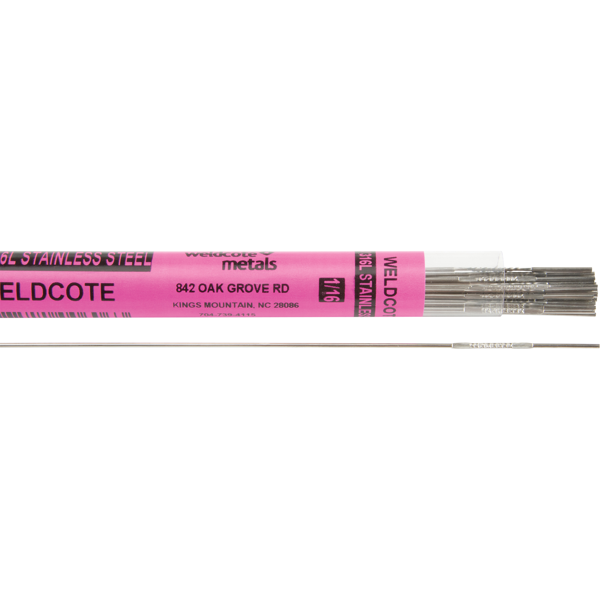 Baguettes pour soudage TIG en longueurs de 36", 1/16", Acier inoxydable