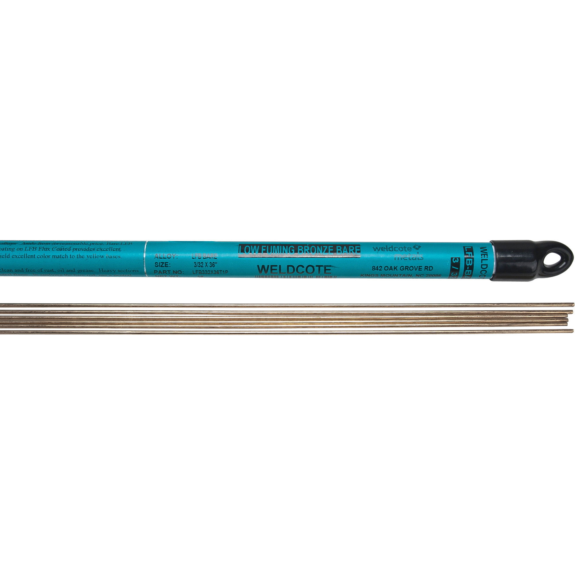 Baguettes pour soudage TIG en longueurs de 36", 1/16", Bronze nu pour soudo-brasage
