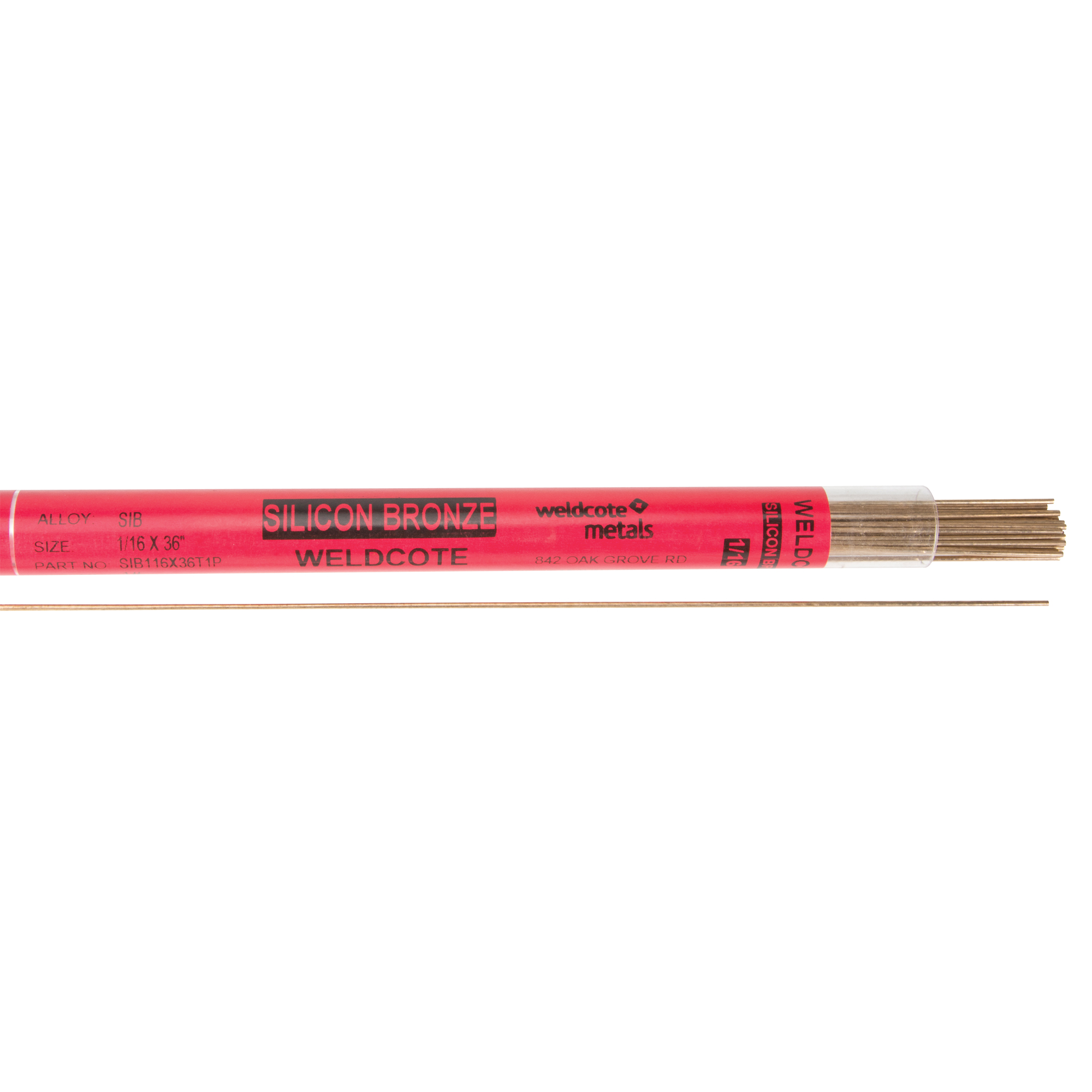 Baguettes pour soudage TIG en longueurs de 36", 1/16", Bronze siliconé
