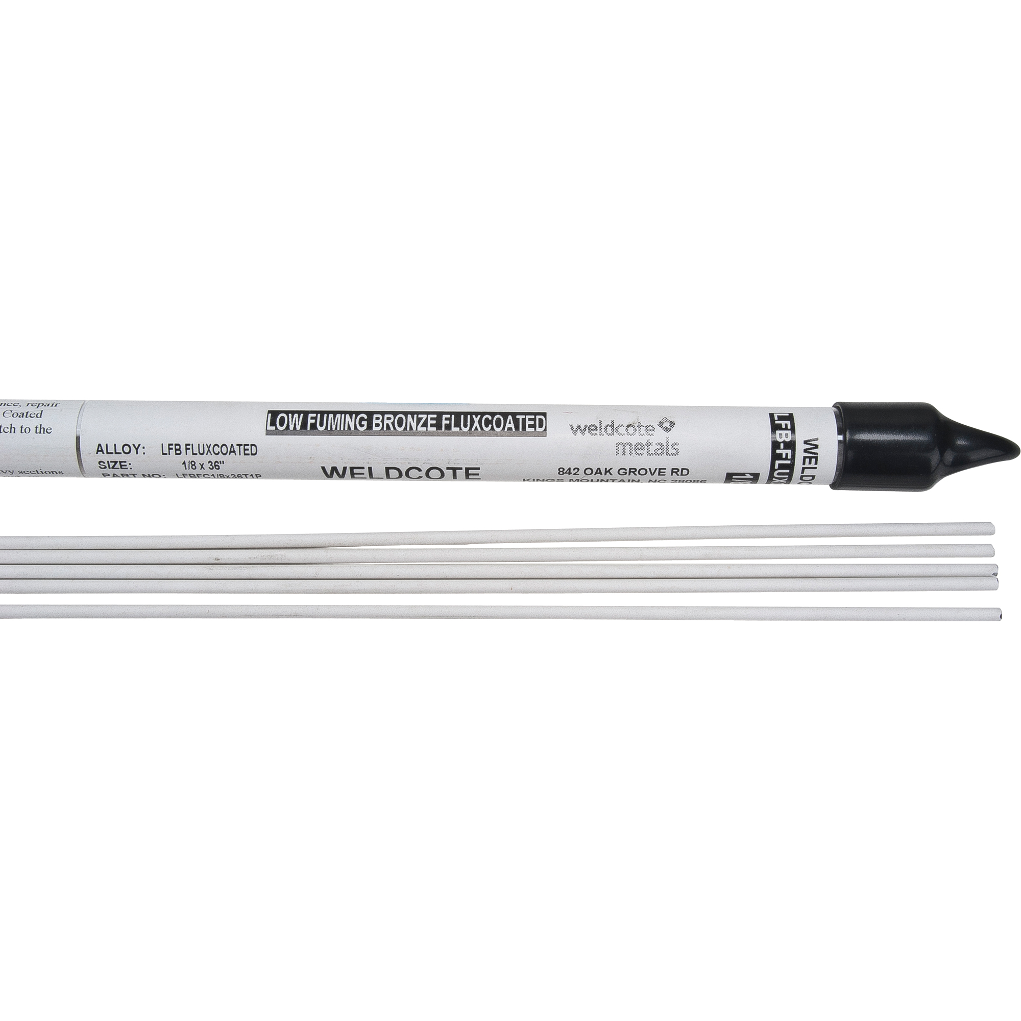 Baguettes pour soudage TIG en longueurs de 36", 3/32", Bronze recouvert de flux pour soudo-brasage