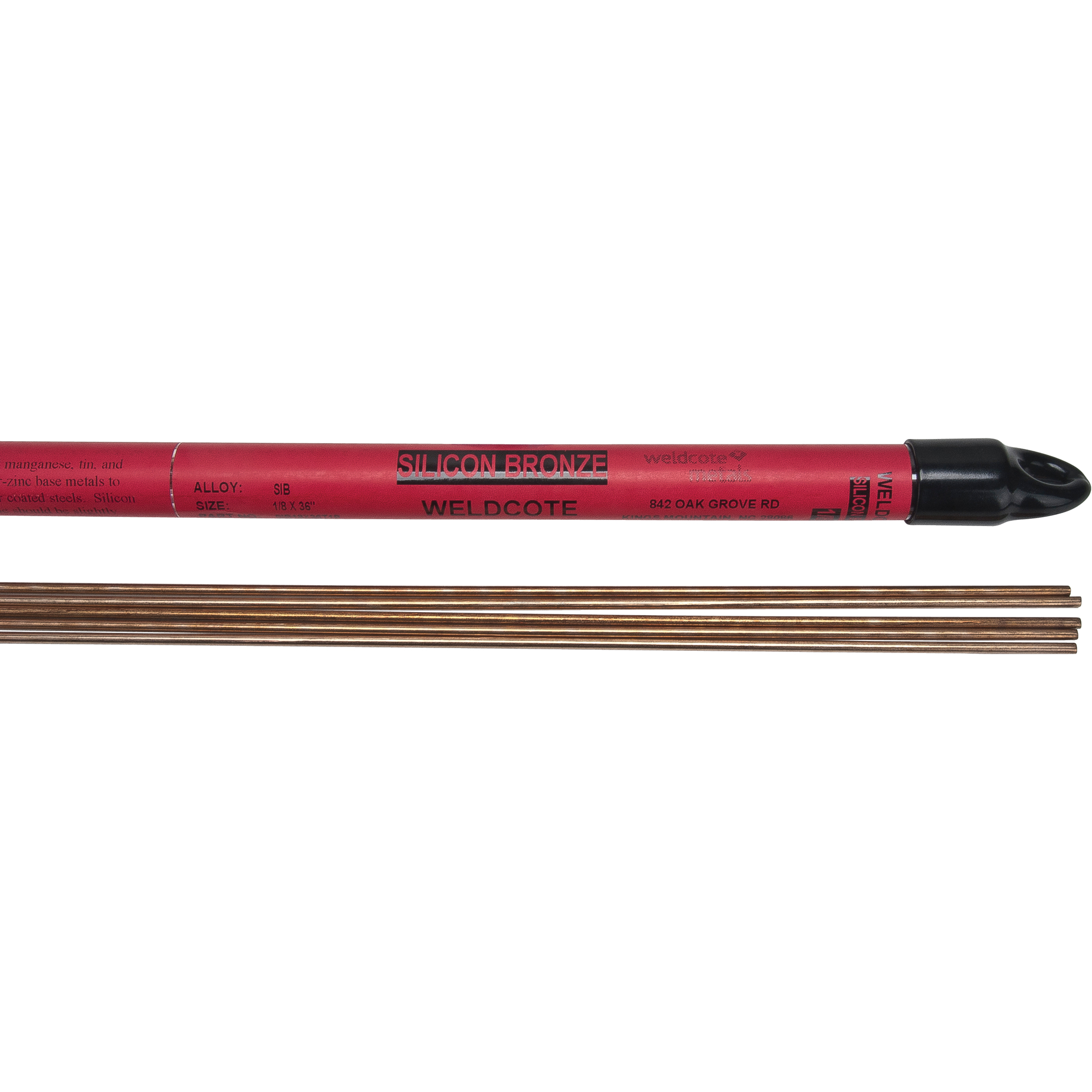 Baguettes pour soudage TIG en longueurs de 36", 1/8", Bronze siliconé