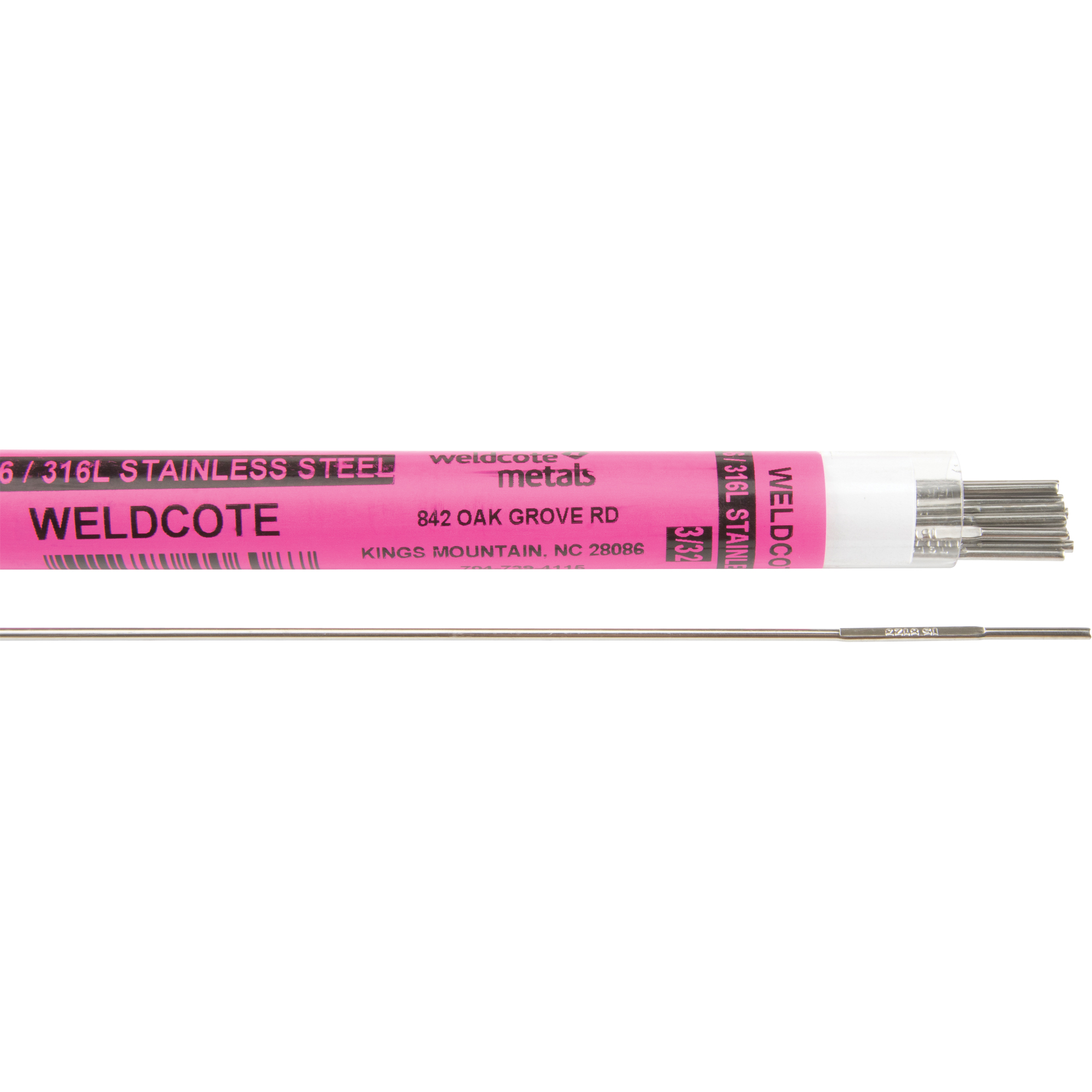 Baguettes pour soudage TIG en longueurs de 36", 3/32", Acier inoxydable
