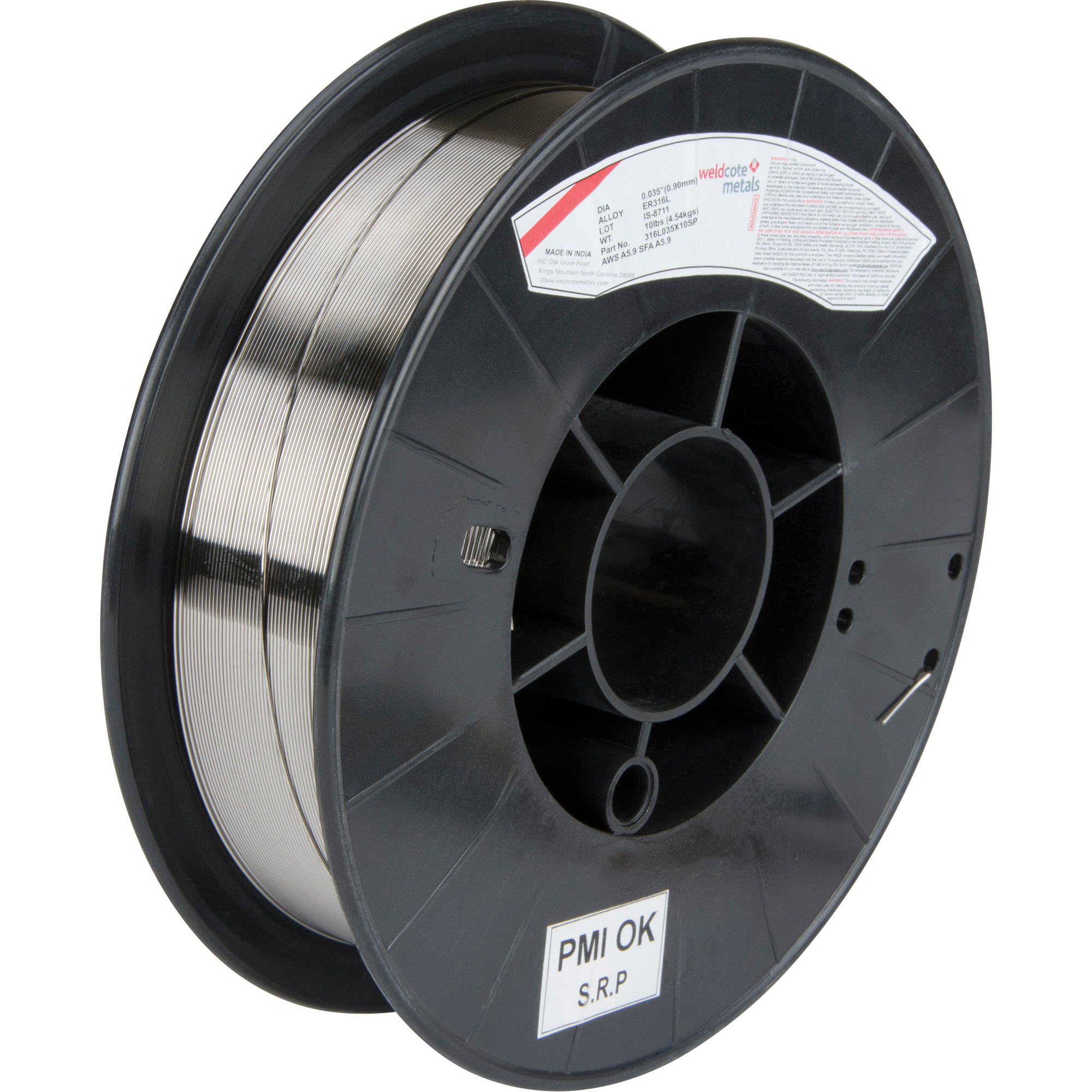 Fil à souder ER316L, Acier inoxydable, 0,035" diamètre