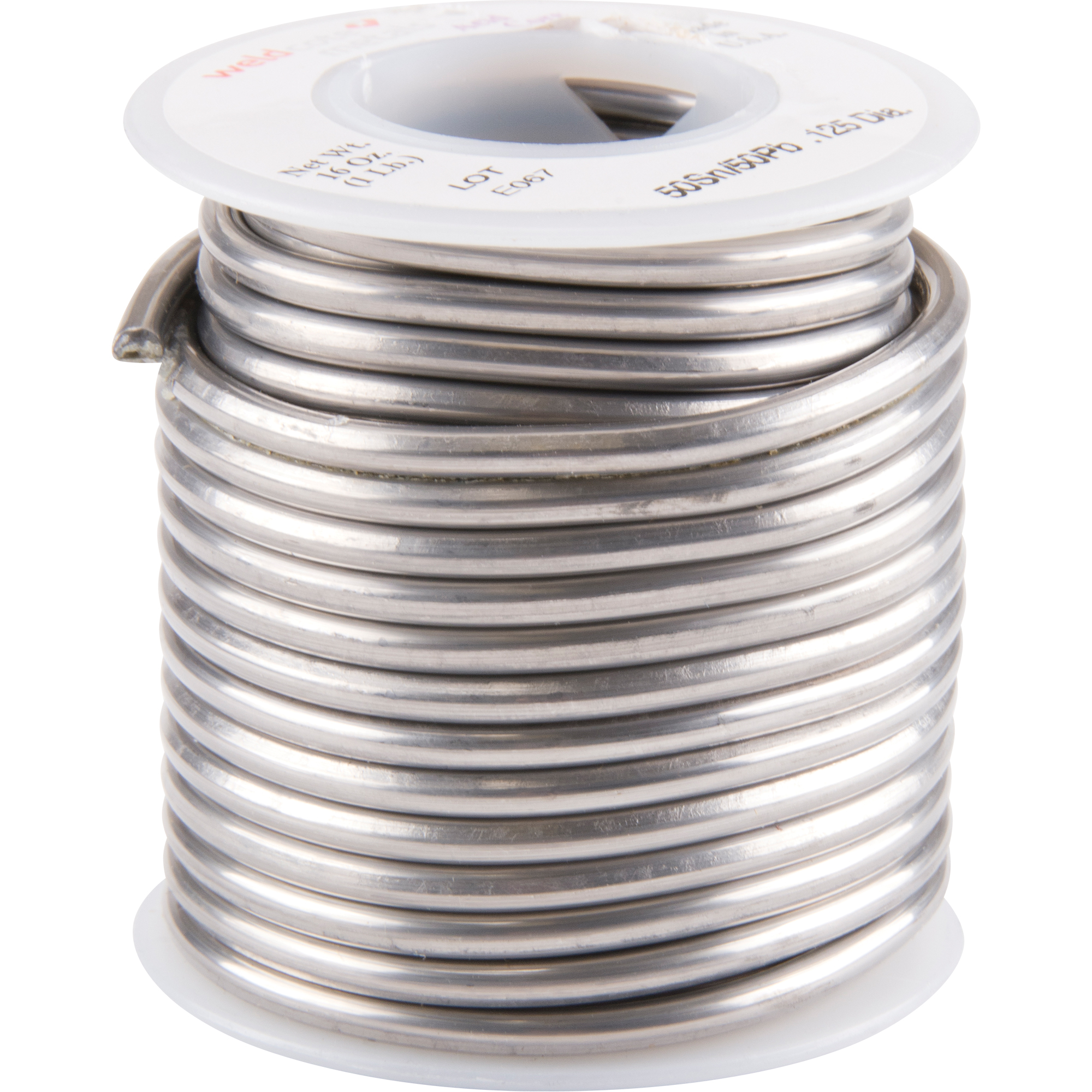 Métal d'apport standard, À base de plomb, 50 % d'étain, 50 % de plomb, âme Acide, dia. 0,125"