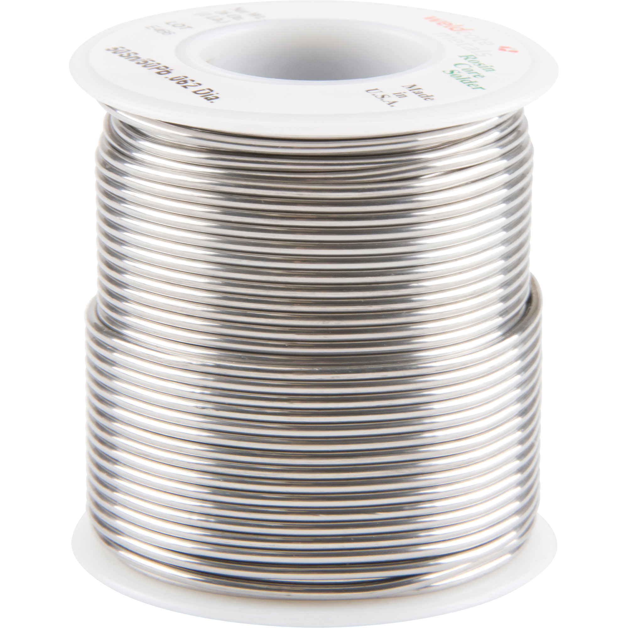 Métal d'apport standard, À base de plomb, 50 % d'étain, 50 % de plomb, âme Colophane, dia. 0,0625"