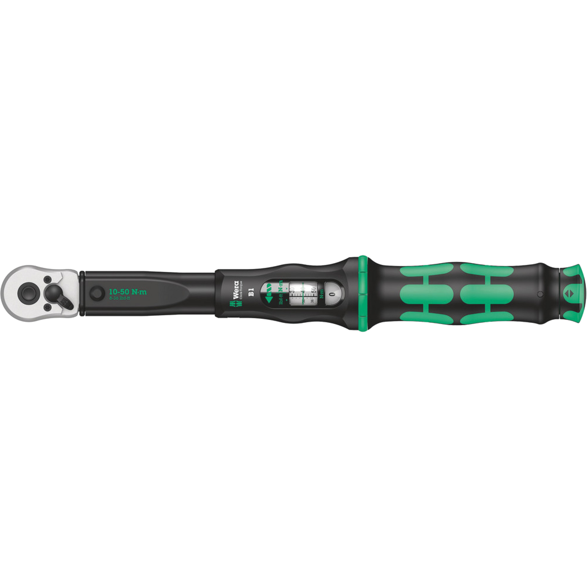 Clé dynamométrique Click-Torque B avec cliquet réversible, À cliquer, Entraînement 3/8" carré, 10 - 50 Nm