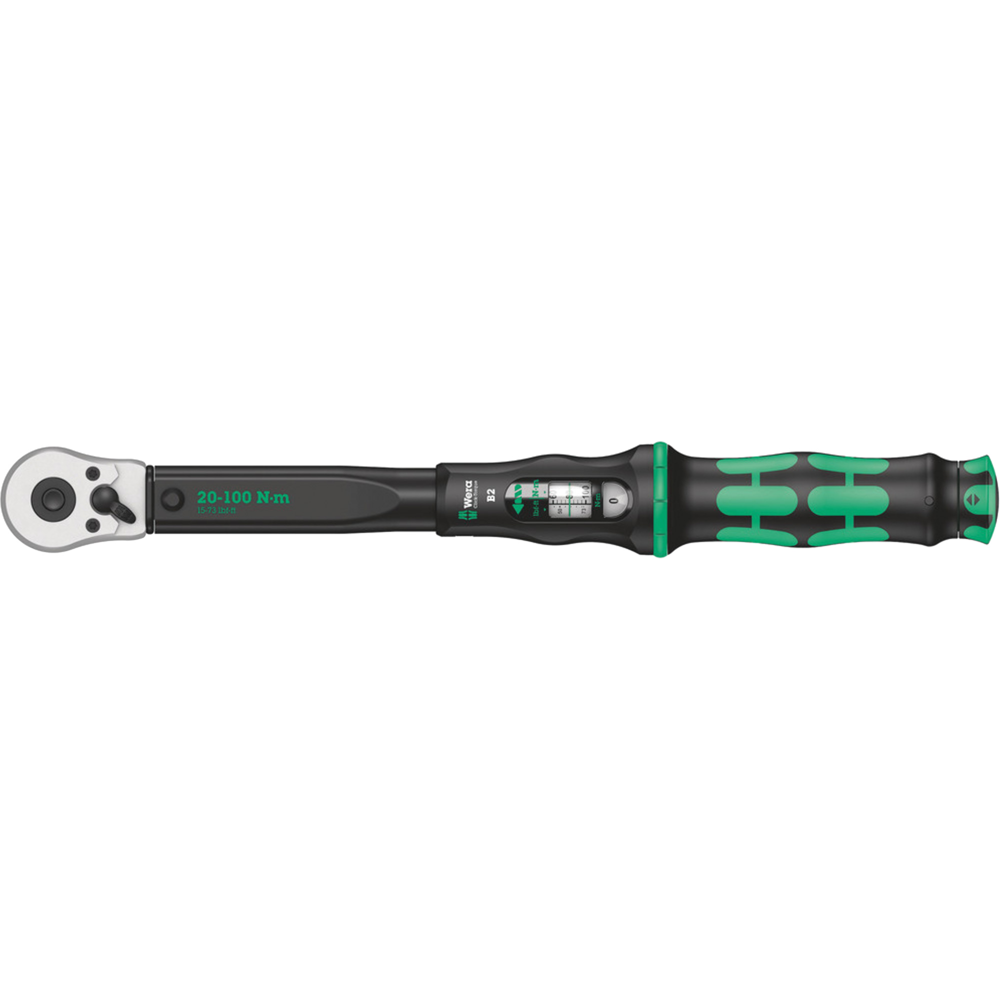 Clé dynamométrique Click-Torque B2 avec cliquet réversible, À cliquer, Entraînement 3/8" carré, 20 - 100 Nm