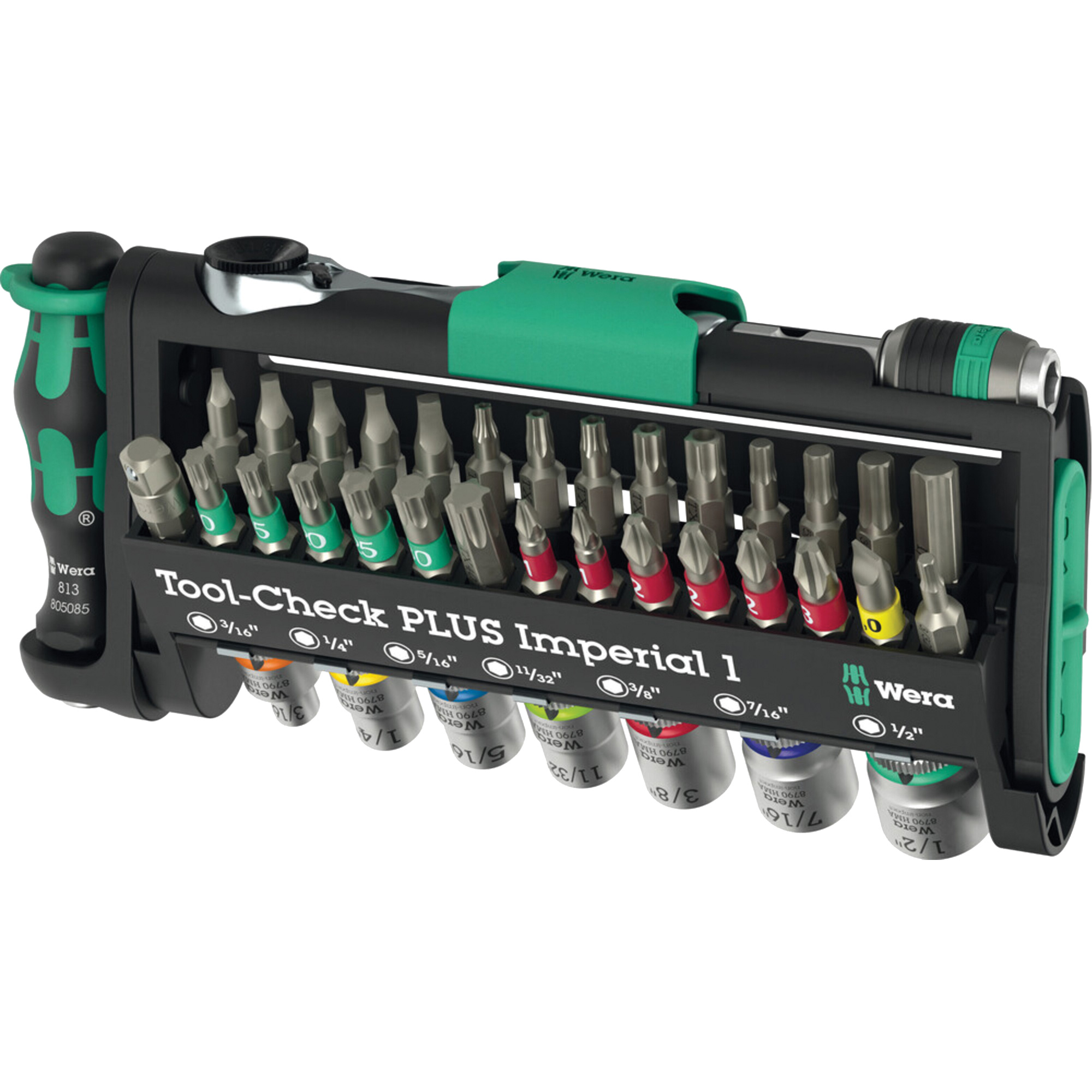 Ensemble d'outils en mesures impériales 1 Tool-Check PLUS, 39 Mcx, Prise de 1/4"