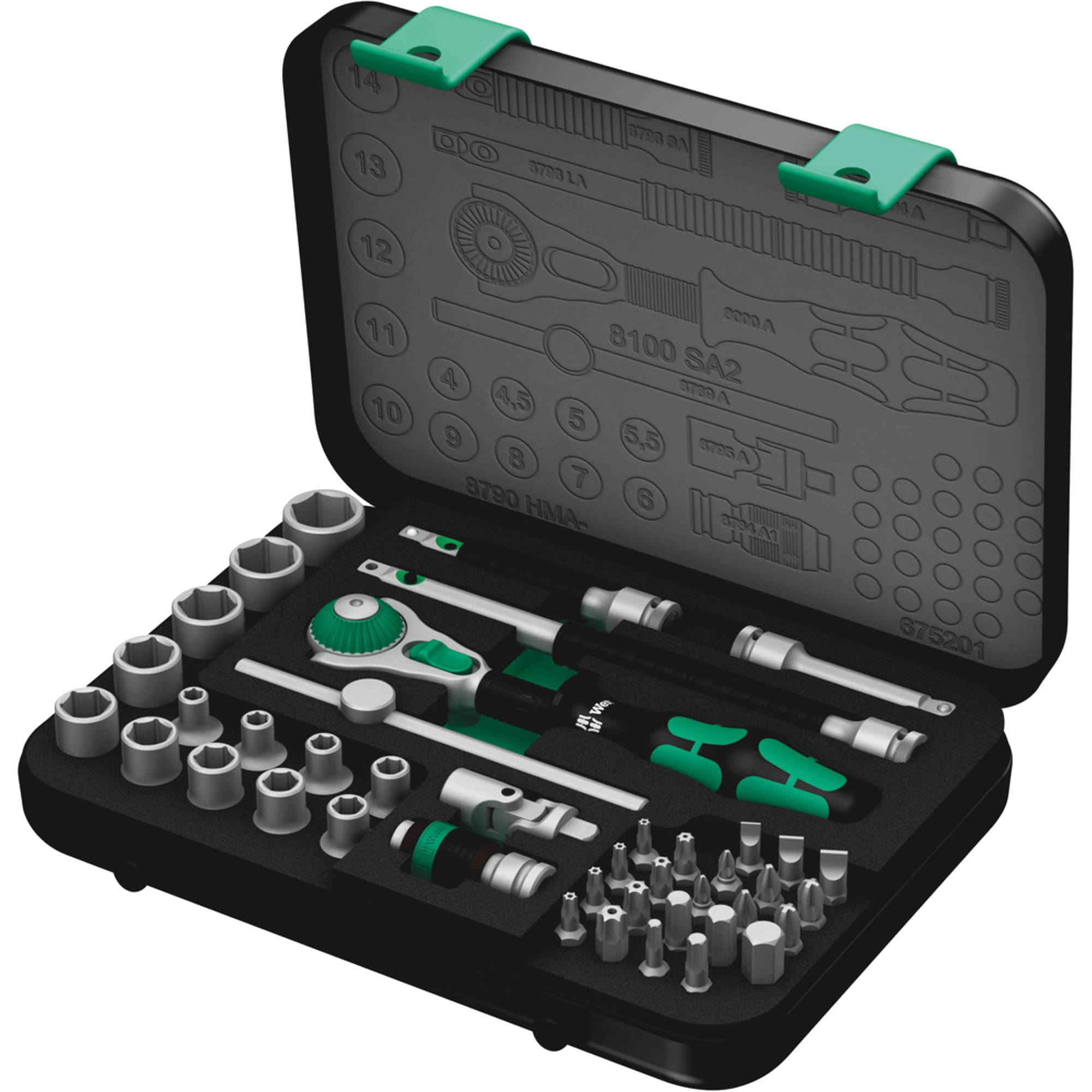 Jeu de cliquets rapides Zyklop 8100 SA 2, 42 Mcx, Prise de 3/8"