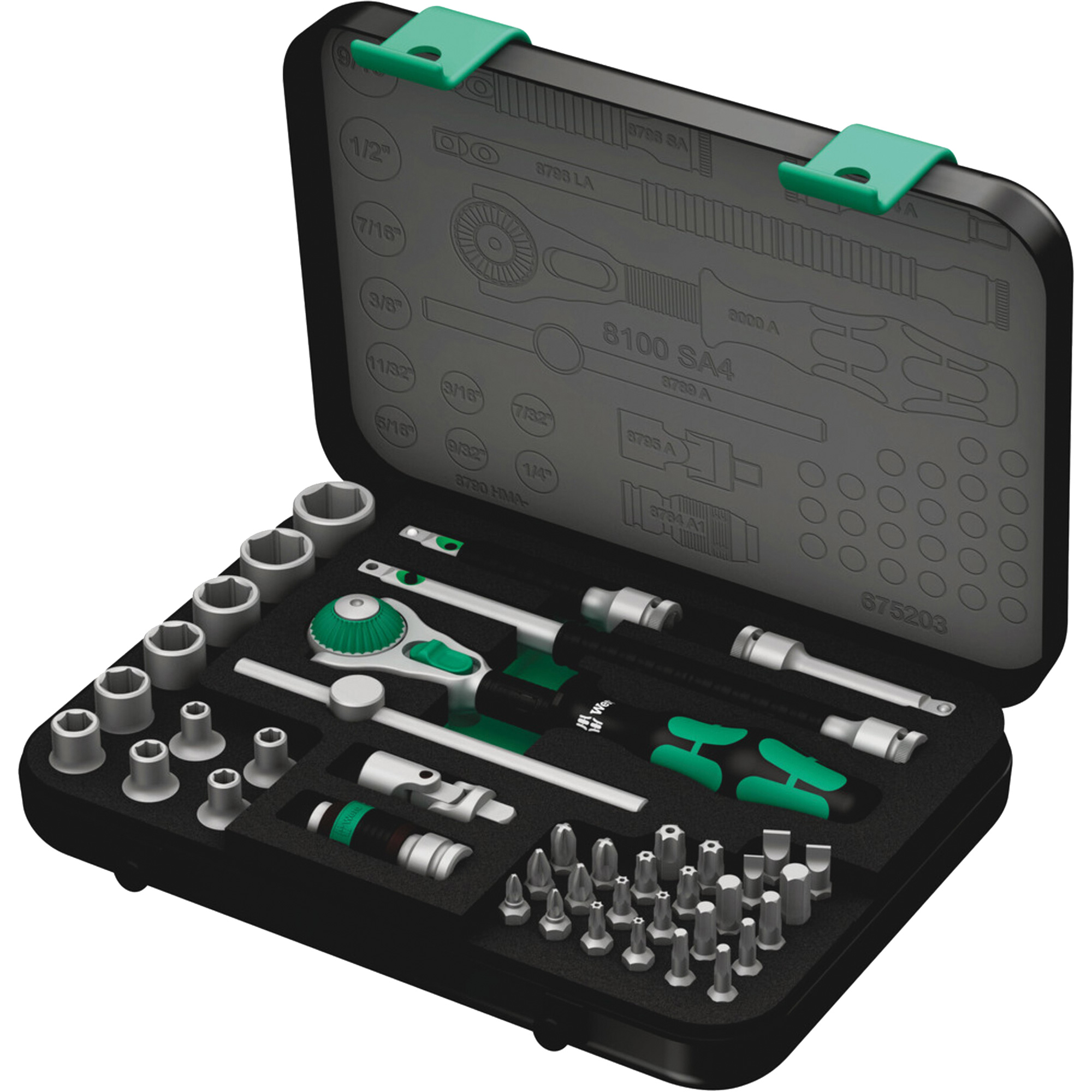 Jeu de cliquets rapides Zyklop 8100 SA 4, 41 Mcx, Prise de 1/4"