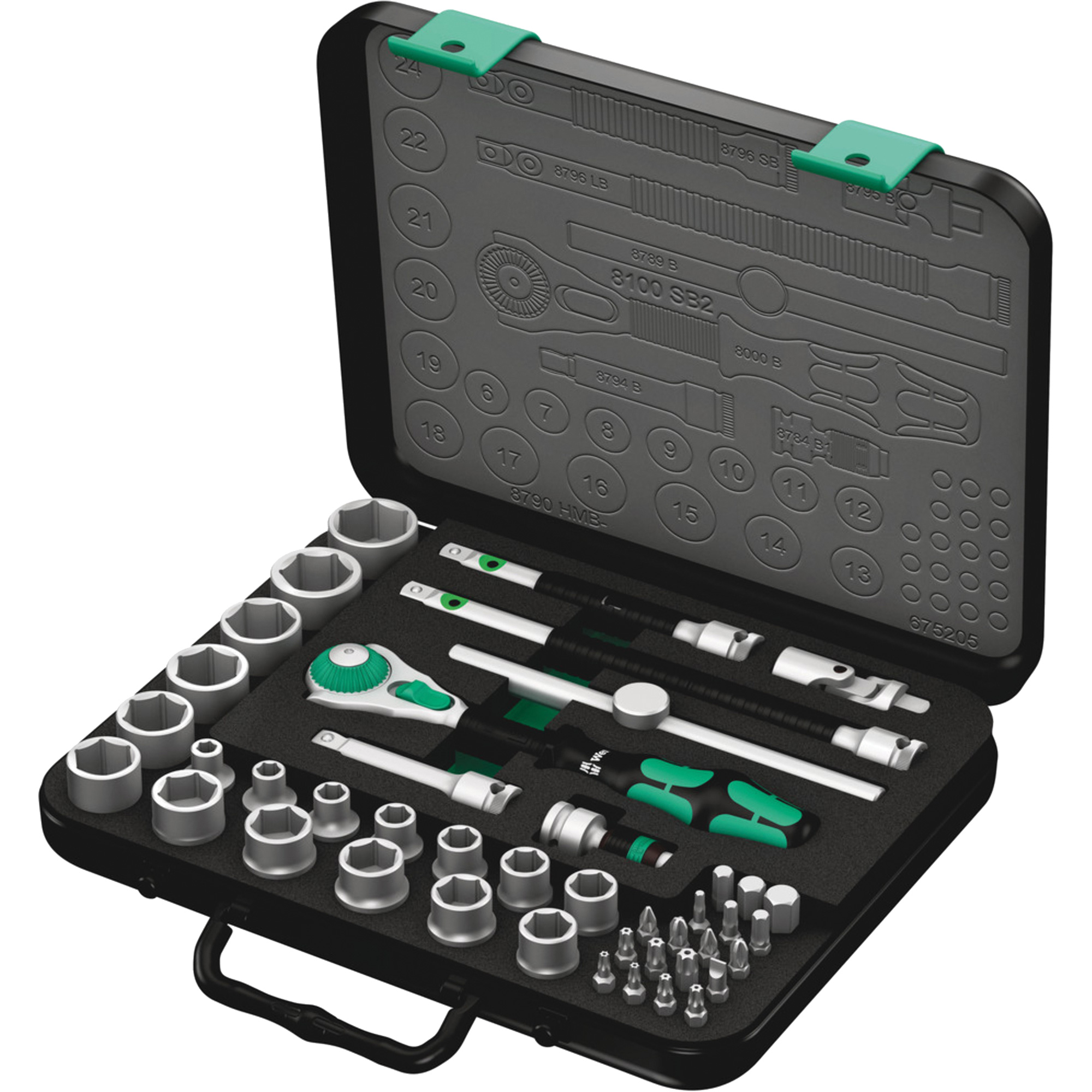Jeu de cliquets rapides Zyklop 8100 SB 2, 43 Mcx, Prise de 3/8"