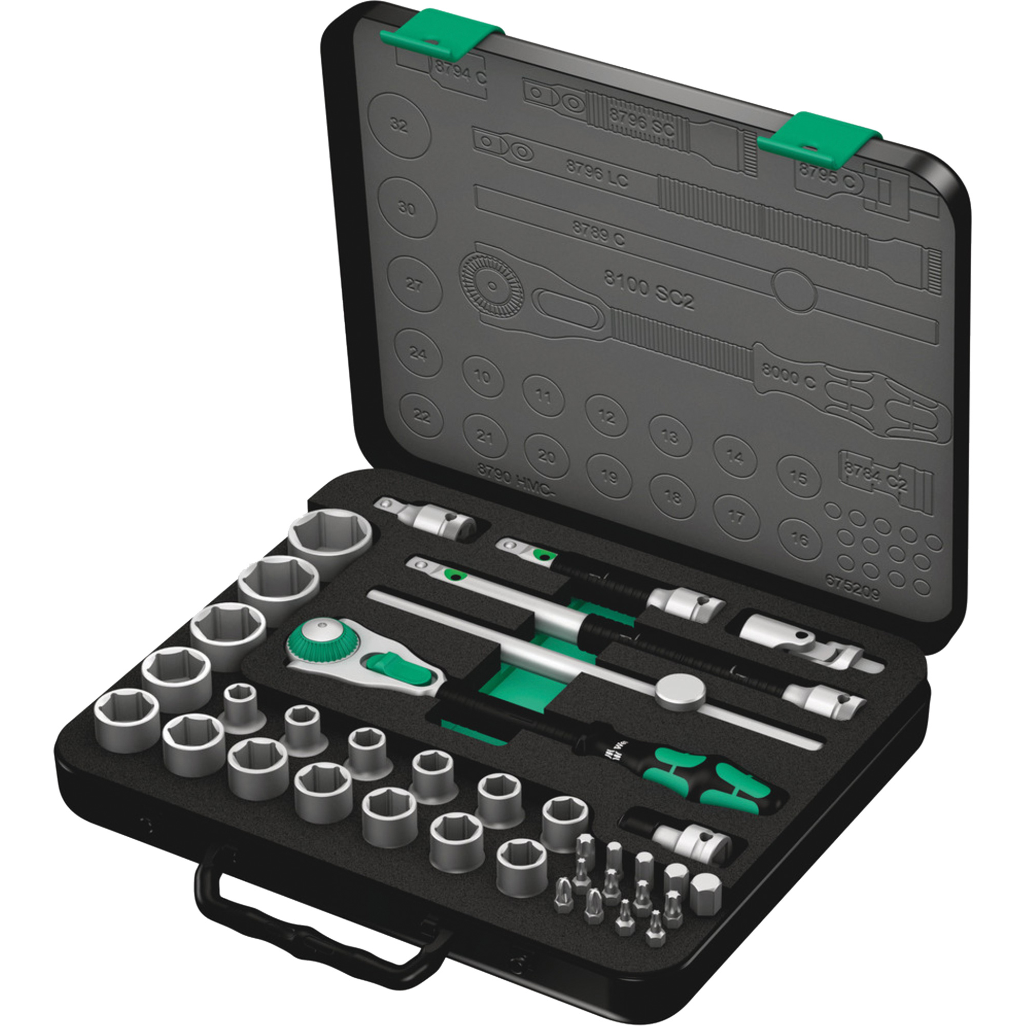 Jeu de cliquets rapides Zyklop 8100 SC 2, 37 Mcx, Prise de 3/8"