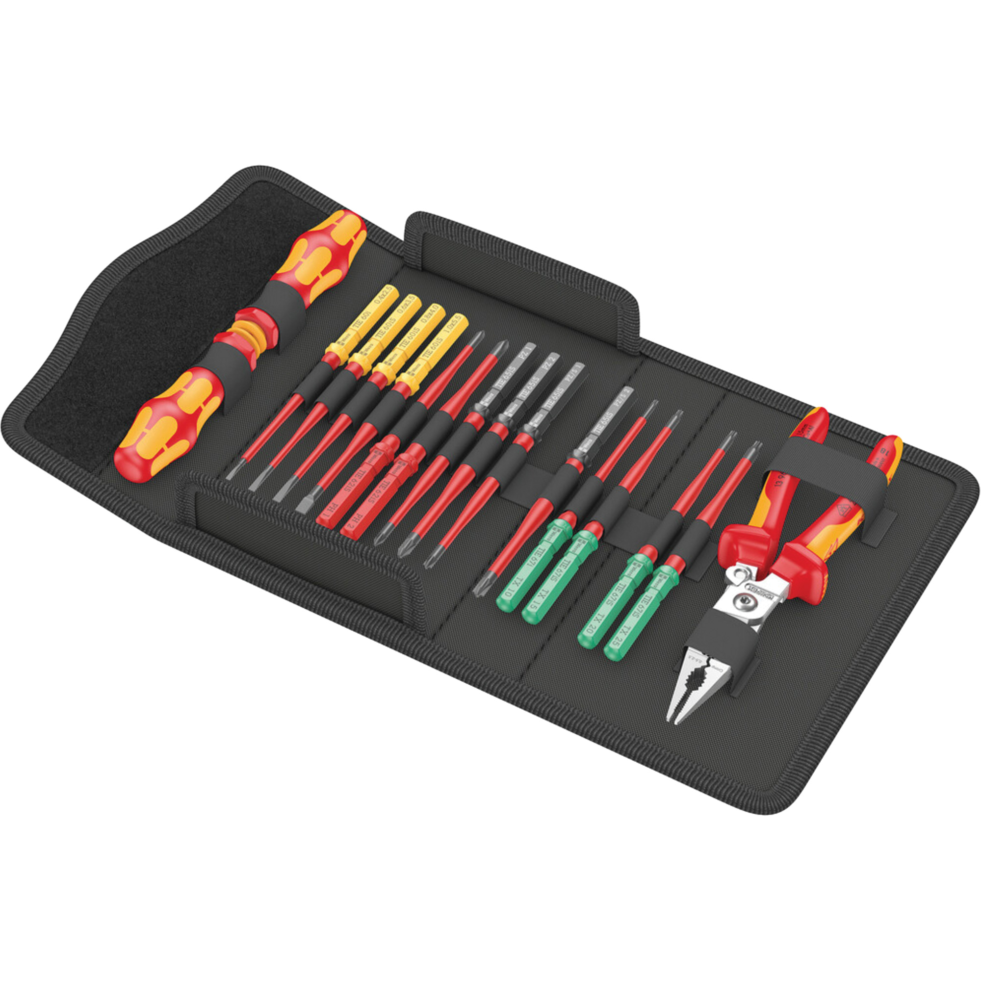 Jeu d'outils très fin 1 avec système de repérage d’outils Tool Finder Kraftform Kompakt VDE 17, 1000 V, 17 M