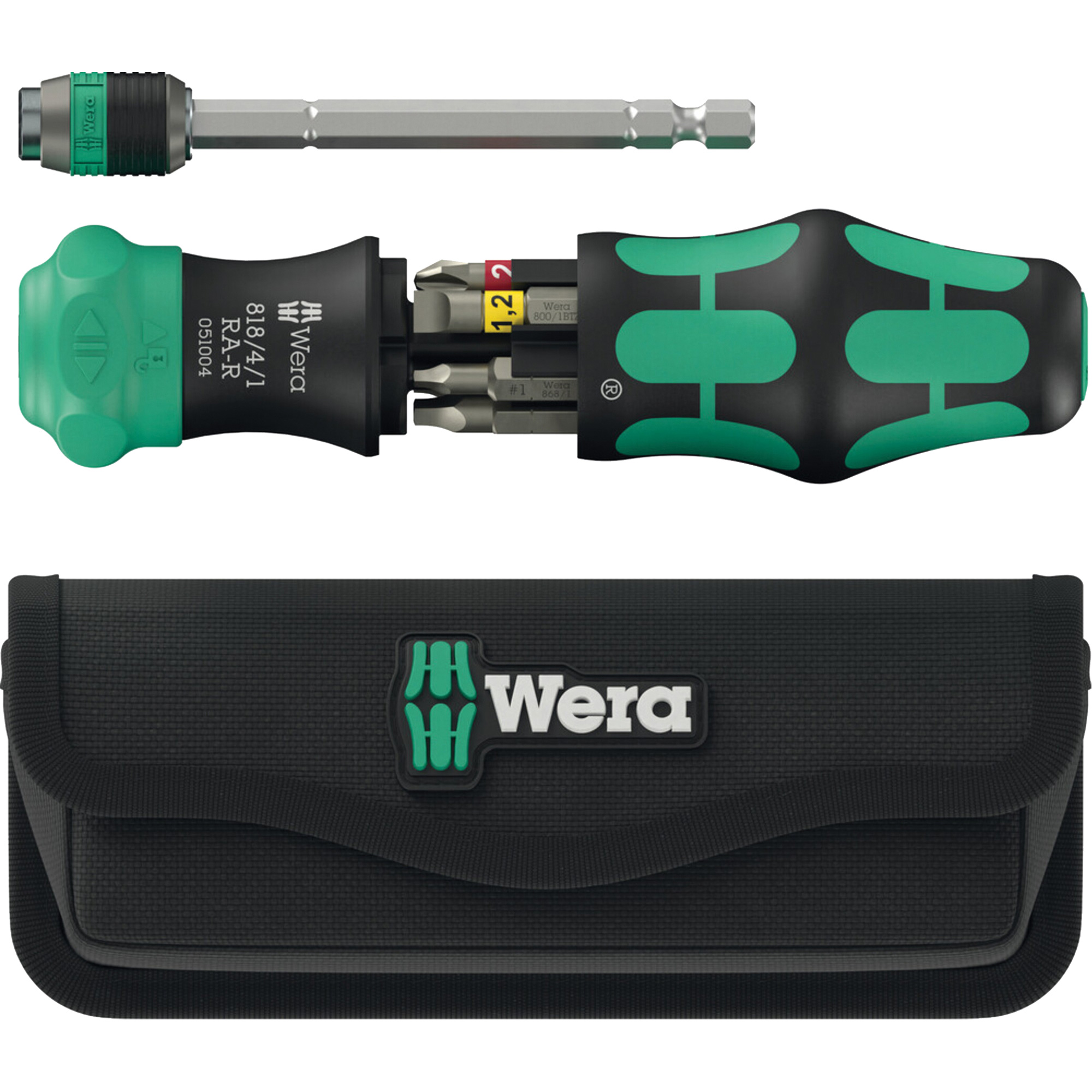 Tournevis à cliquet Kraftform Kompakt 26 RA-R avec pochette, Prise Plastique