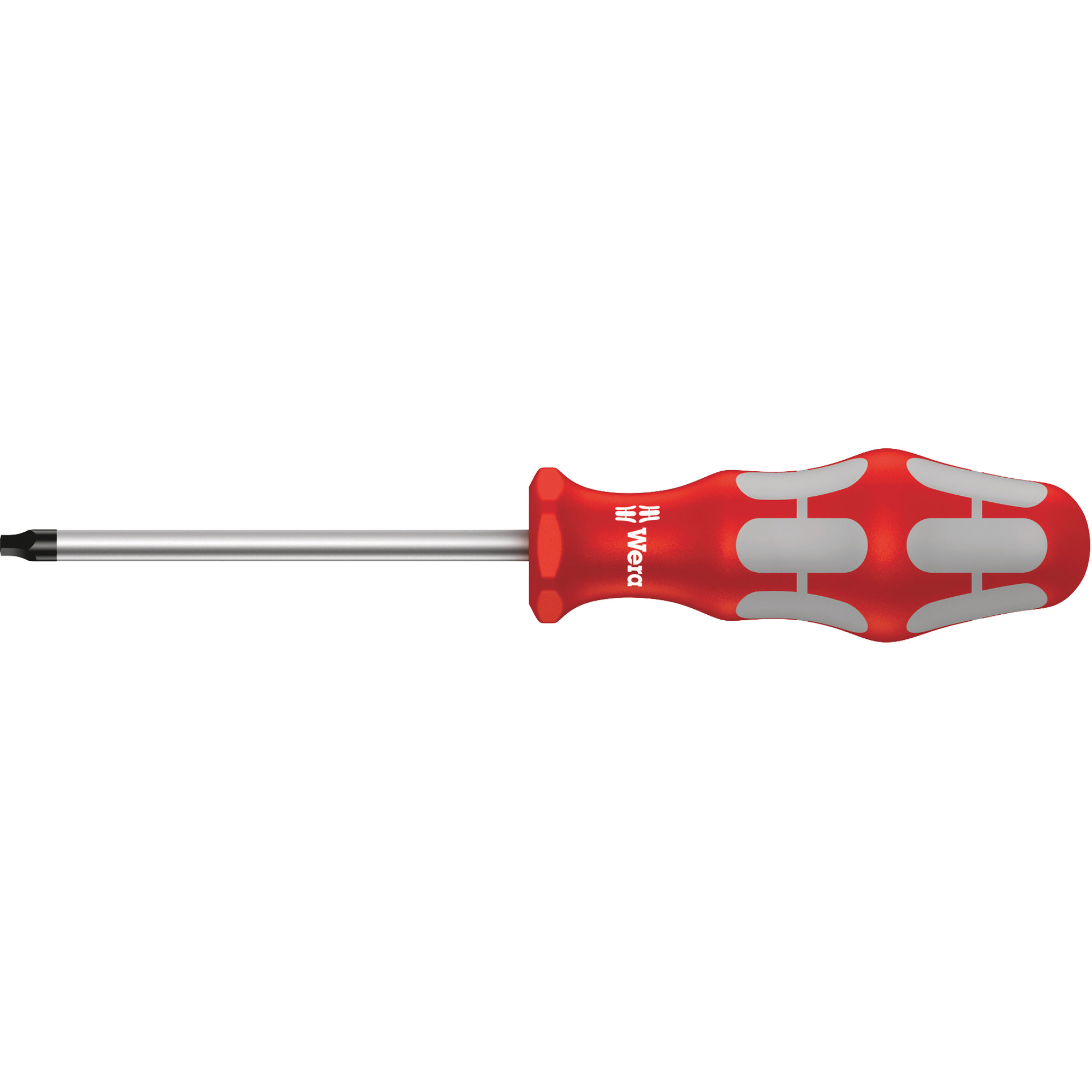 Tournevis carré, Tige de #4, Ronde, 12-1/4" lo, Prise en Plastique