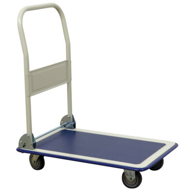 Chariot à plateforme avec poignée pliante, Acier, 440 lb, 29" lo x 19" la, Hauteur 32-1/2"