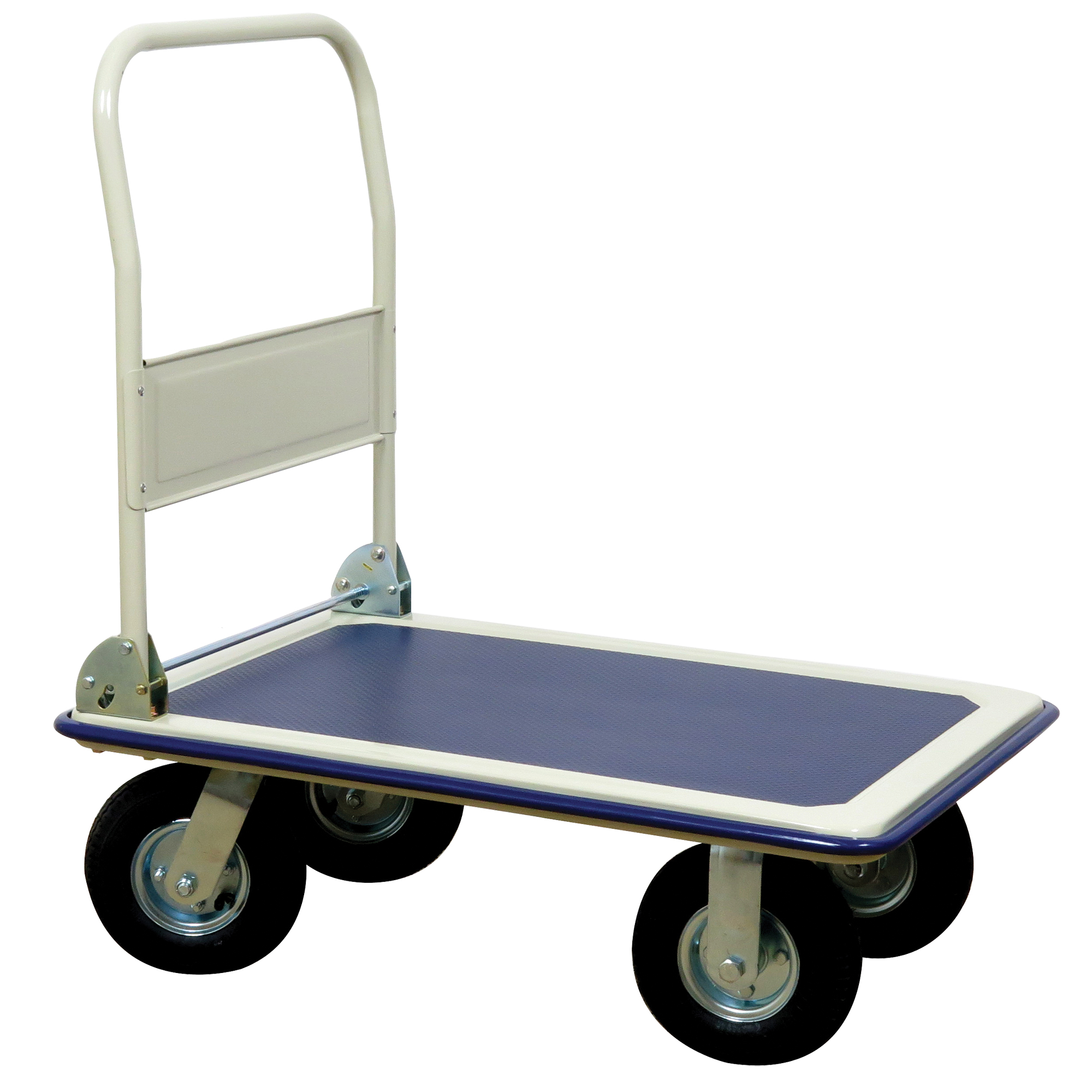 Chariot à plateforme avec poignée pliante, Acier, 660 lb, 35" lo x 23" la, Hauteur 43,5"