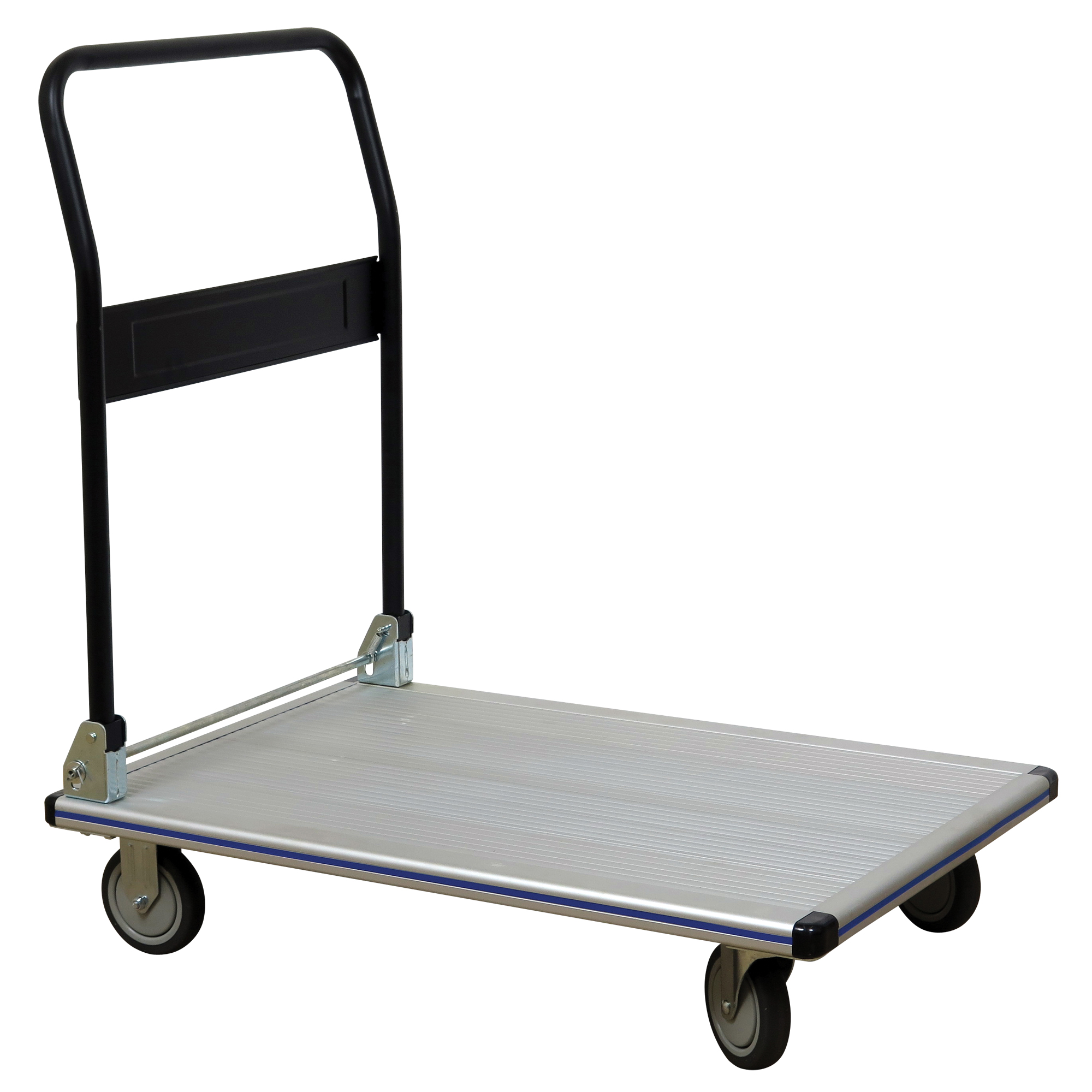 Chariot à plateforme avec poignée pliante, Aluminium, 350 lb, 29" lo x 18-1/2" la, Hauteur 34-1/2"
