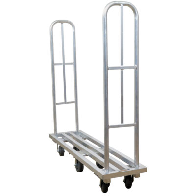 Chariot à plateforme en aluminium U-Boat, 16" la x 63" lo, 1322 lb cap, Roues Polyuréthane