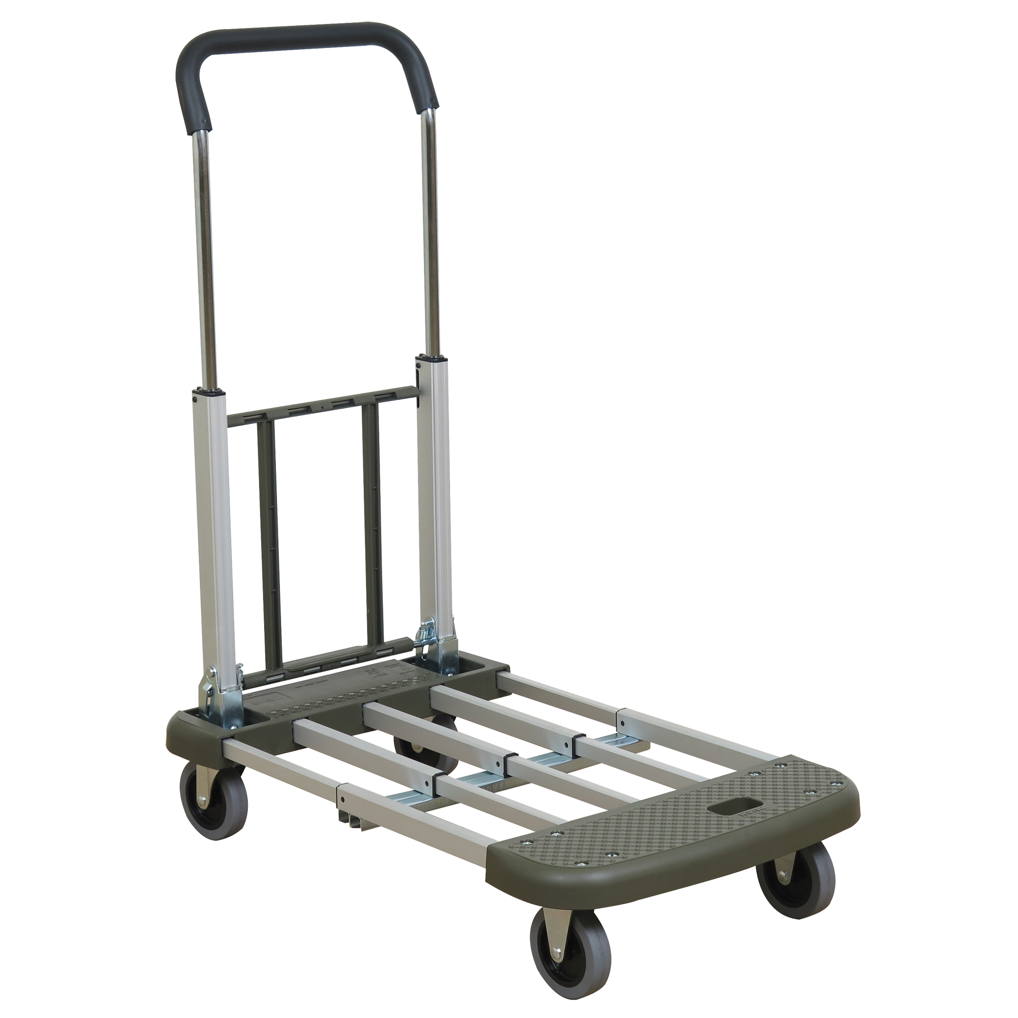 Chariot à plateforme télépliante, Aluminium, 330 lb, 29-1/2" lo x 17-1/2" la, Hauteur 36-1/2"