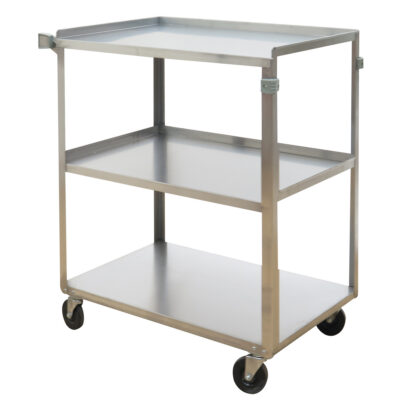 Chariots à tablette, 3 Tiers, 17-5/8" la x 33" h x 27-1/8" p, Capacité 300 lb