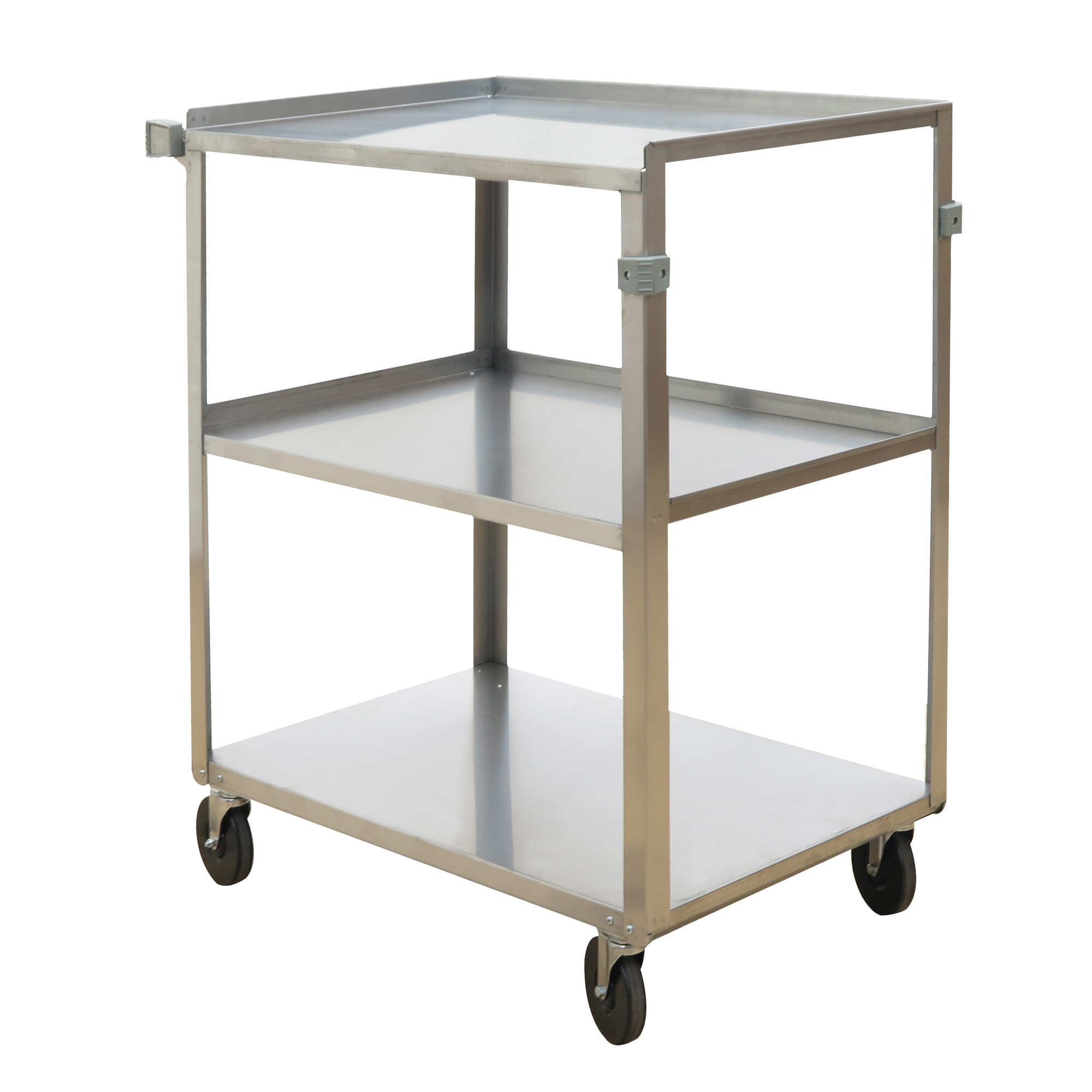 Chariots à tablette, 3 Tiers, 18" la x 32" h x 27-3/8" p, Capacité 500 lb