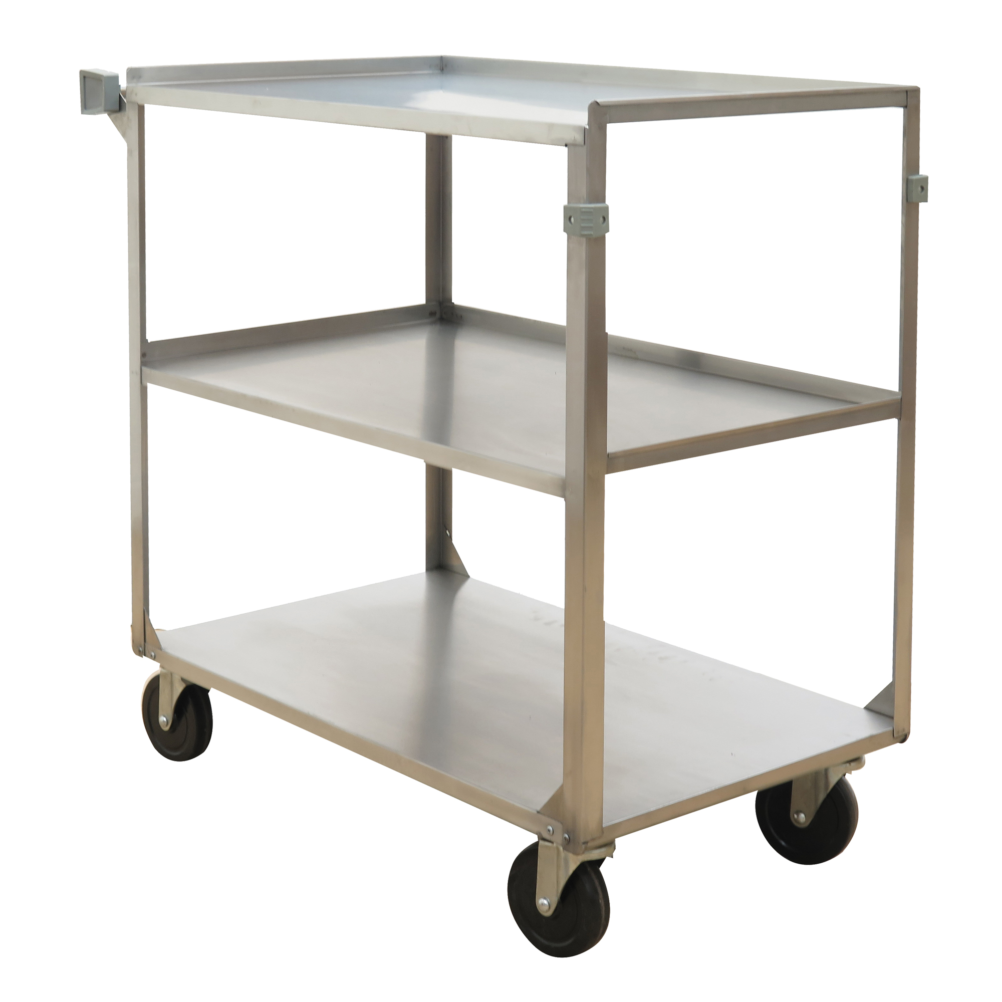 Chariots à tablette, 3 Tiers, 21" la x 37-1/4" h x 35-1/8" p, Capacité 500 lb