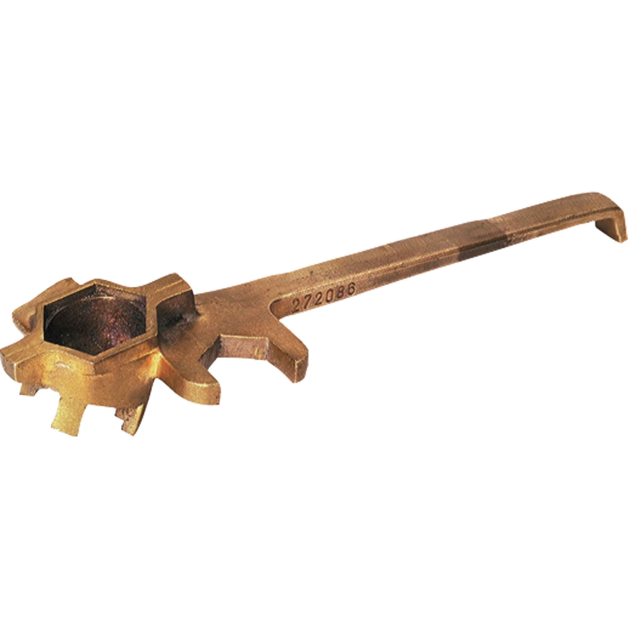 Clé antiétincelante de luxe pour barils, Ouverture de 1-1/4", Poignée 3-1/4", Alliage de bronze