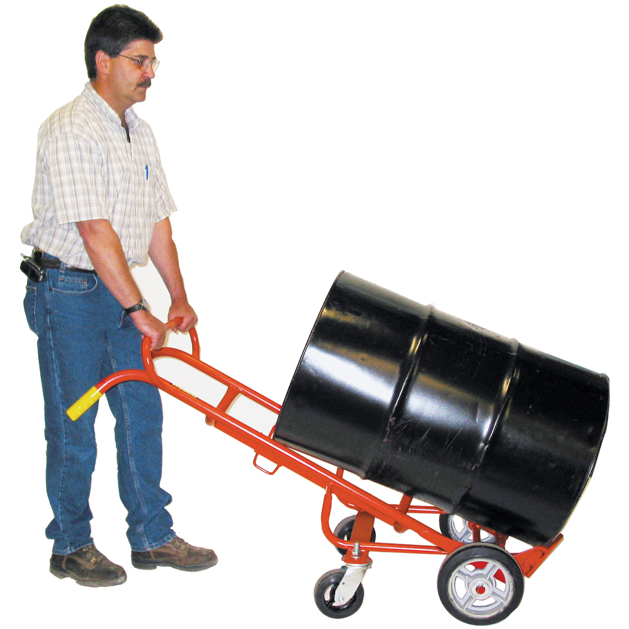 Diable À Barils Ergonomique A/Roulettes Pivotantes, Fabriqué en Acier, 55 - 85 gal. US (45 - 70 gal. imp.) – Image 2