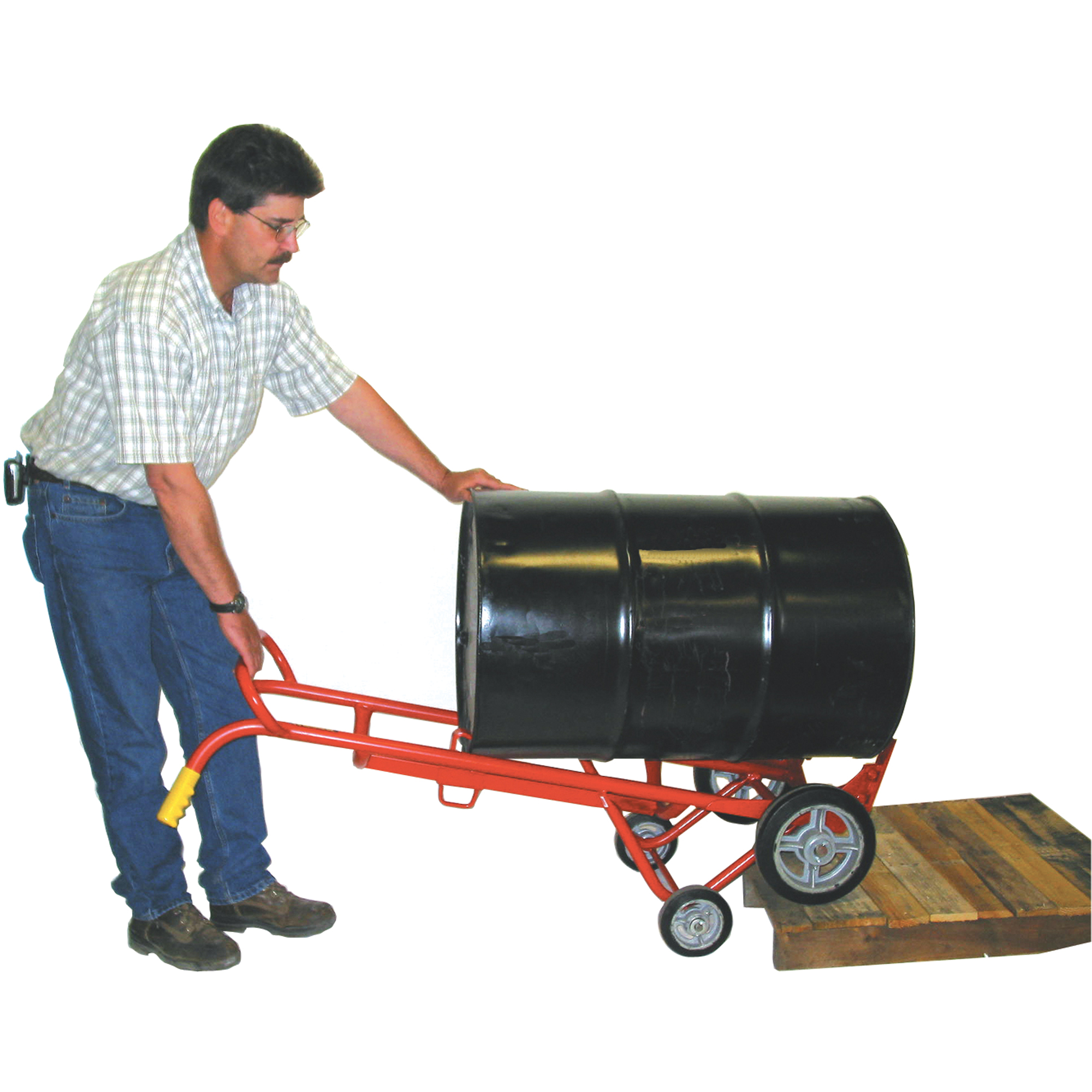 Diable de luxe pour baril 15BT, Fabriqué en Acier, 30 - 55 gal. US (25 - 45 gal. imp.) – Image 2