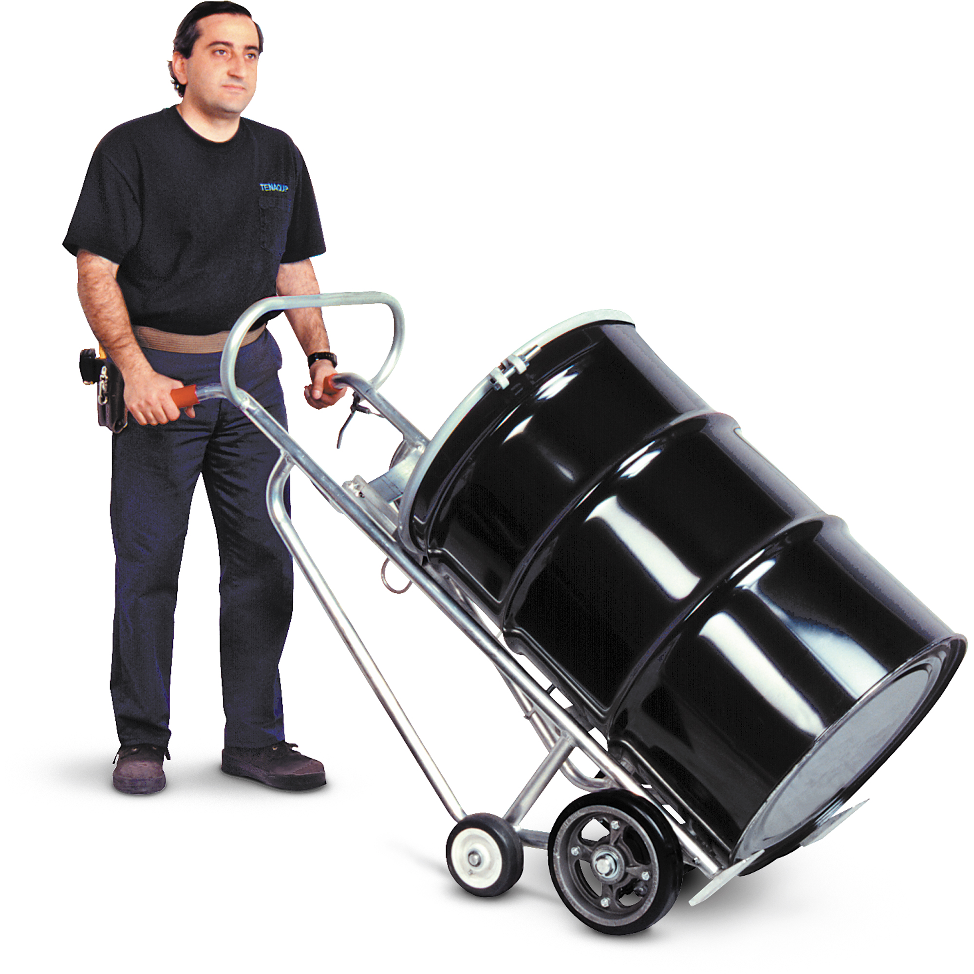 Diables pour baril avec frein manuel, Fabriqué en Aluminium, 25 - 55 gal. US (20 - 45 gal. imp.)