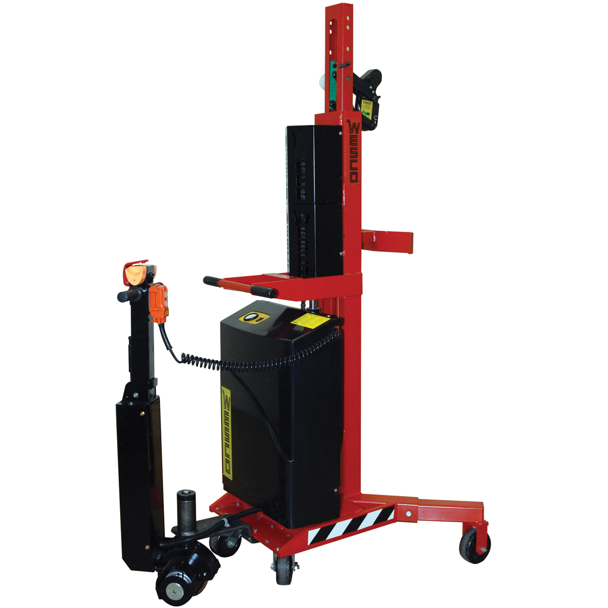 Manipulateur ergonomique de baril à levée et entraînement motorisés, DM-100-PLD, 30 - 85 gal. US (25 - 70 gal. imp.)