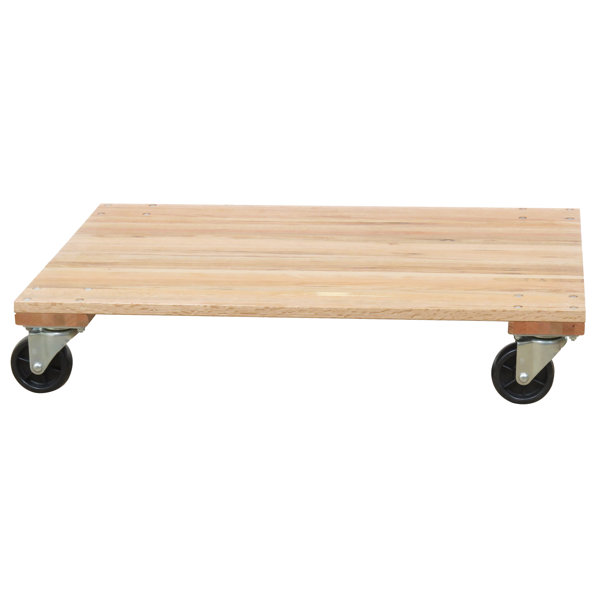 Socle roulant à plateforme en bois solide, Roues en Caoutchouc, Capacité de 1200 lb, 18" la x 30" p x 7" h