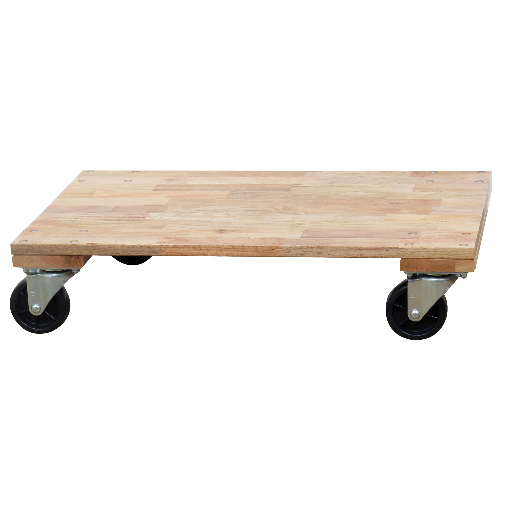 Socle roulant à plateforme en bois solide, Roues en Caoutchouc, Capacité de 1200 lb, 24" la x 36" p x 7" h