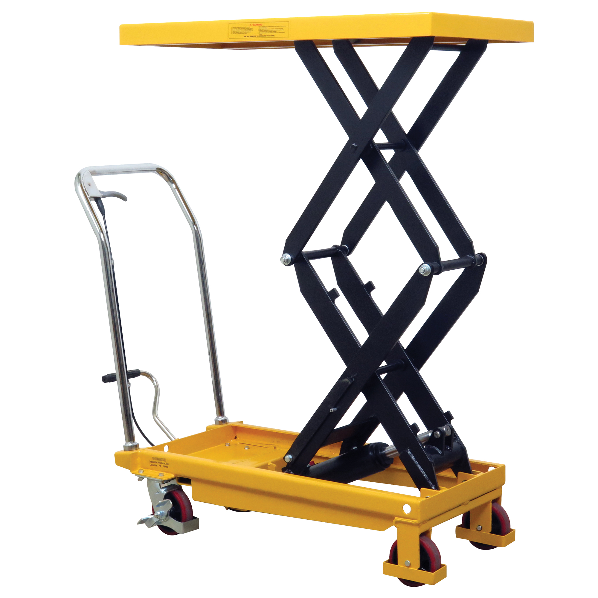 Table élévatrice à ciseaux hydraulique, 19,5" lo x 35,5" la/35-1/2" lo x 19-1/2" la, Acier, Capacité 770 lb